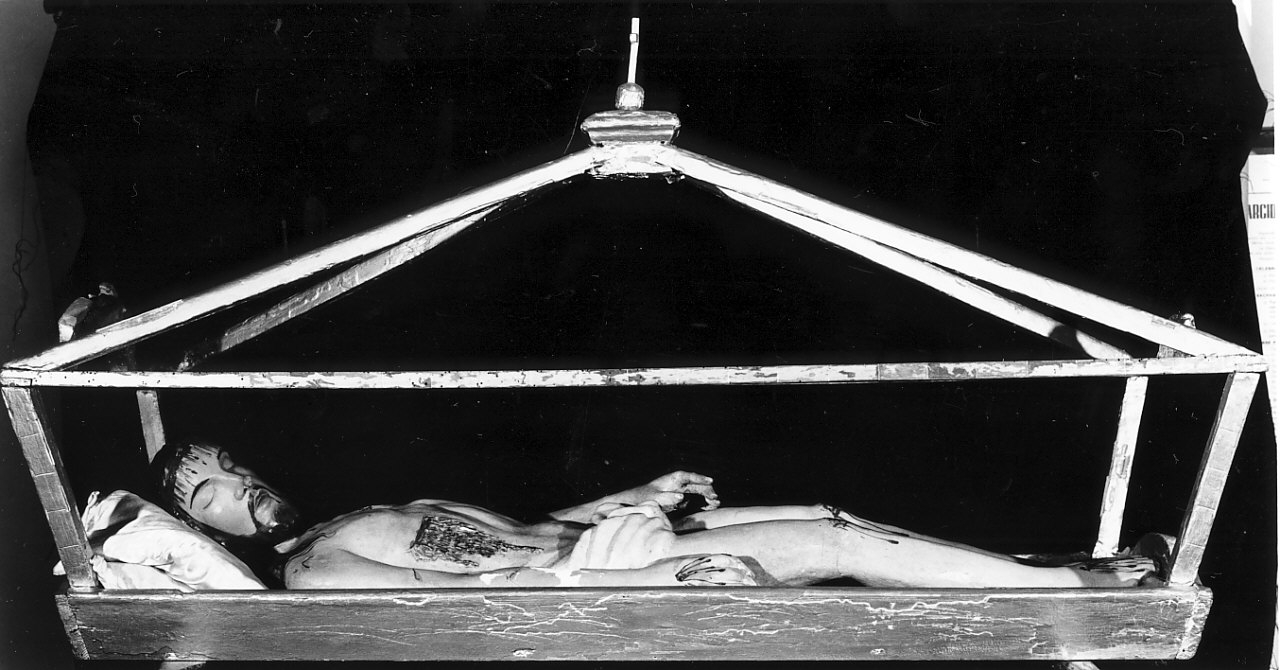 Cristo morto (statua, opera isolata) - bottega Italia meridionale (sec. XIX)