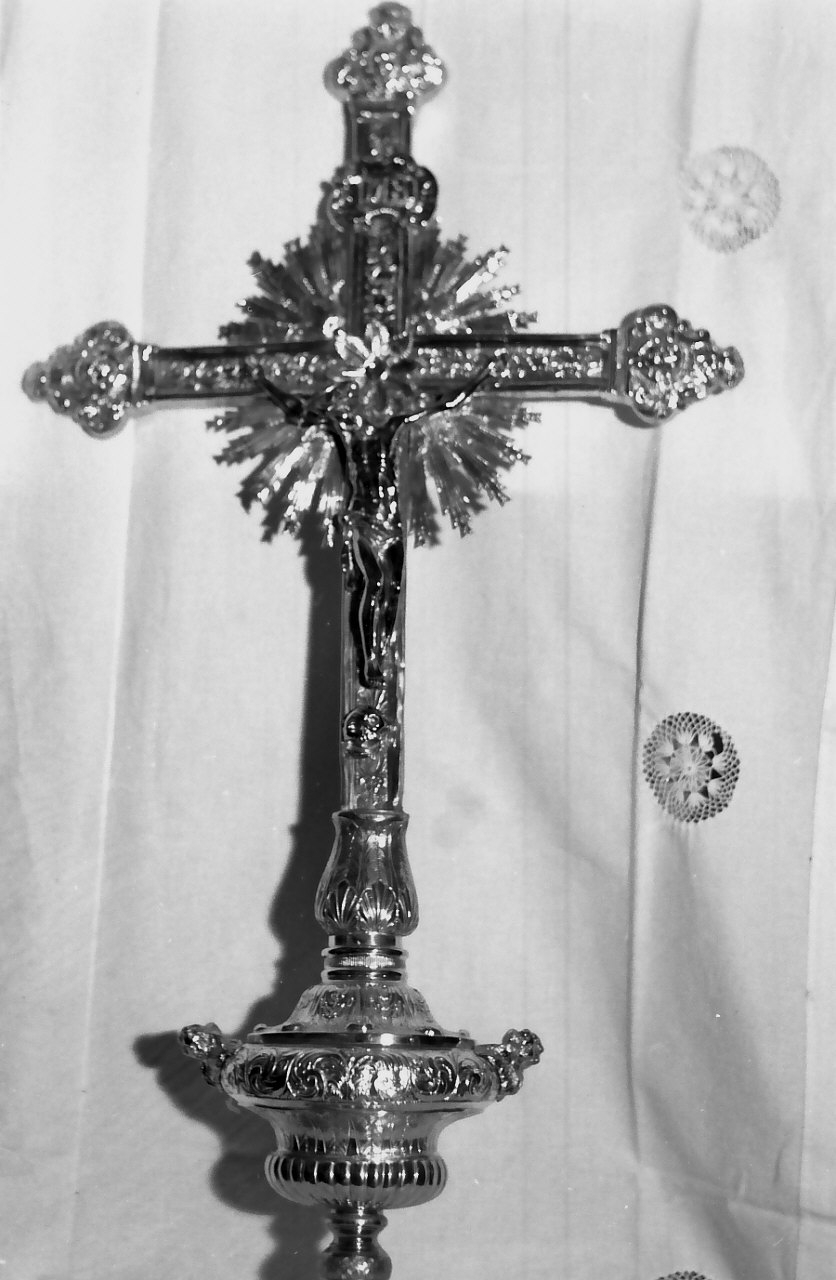 croce processionale, opera isolata - bottega Italia meridionale (sec. XIX)