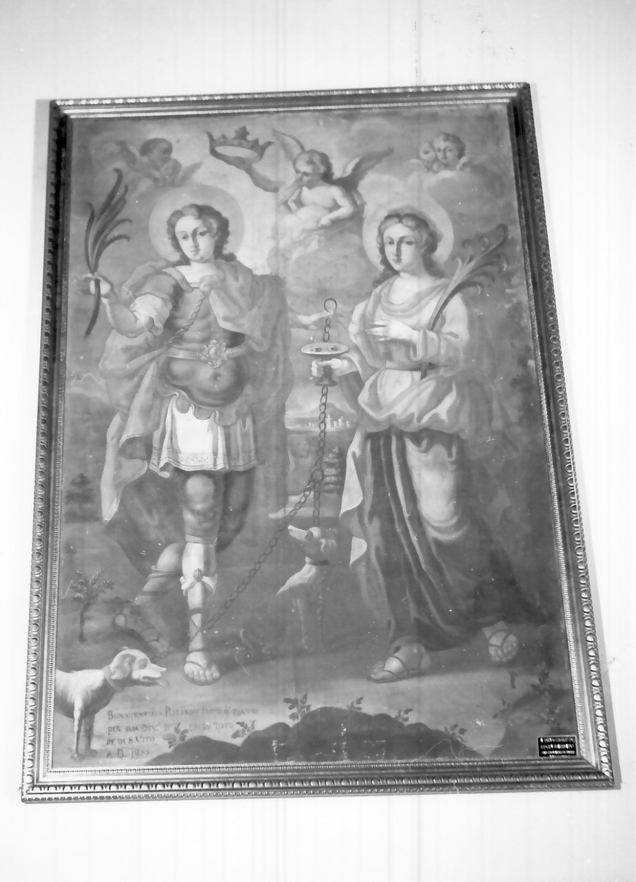 Santa Lucia e San Vito (dipinto, opera isolata) - ambito calabrese (sec. XIX)