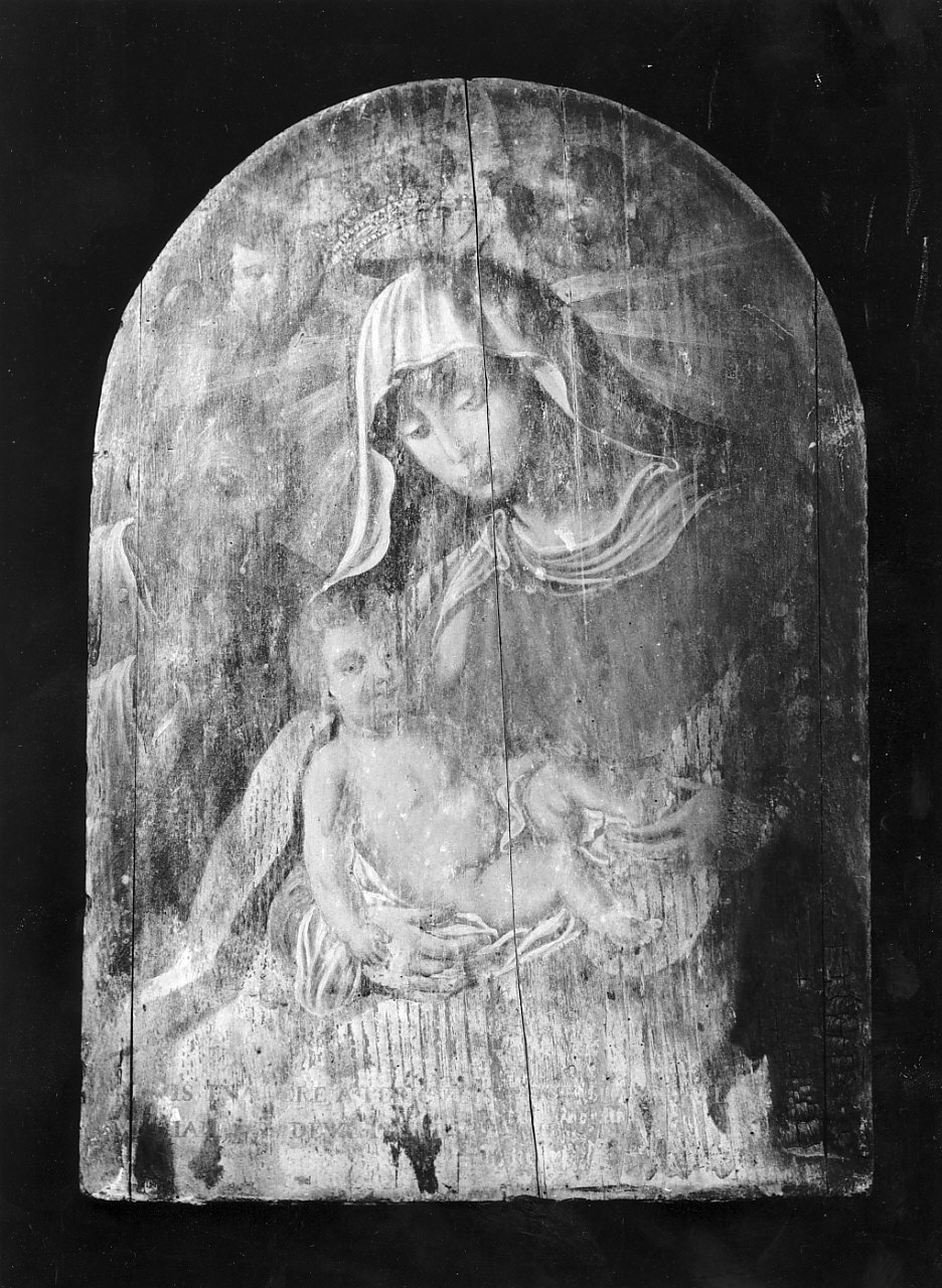 Madonna delle Grazie, Madonna con personaggi che implorano il suo aiuto (dipinto, opera isolata) di Minervini Luigi (fine sec. XVIII)