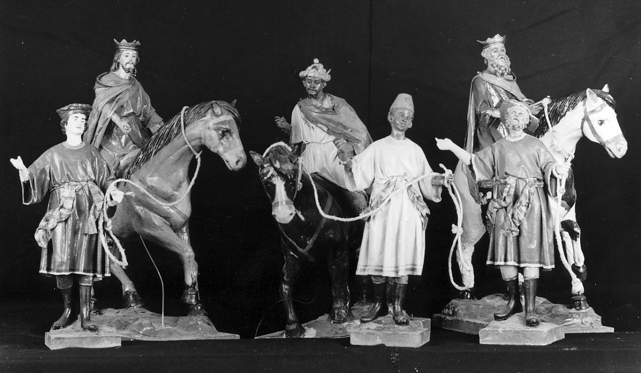 Re Magi (gruppo scultoreo, opera isolata) - bottega calabrese (fine sec. XIX)