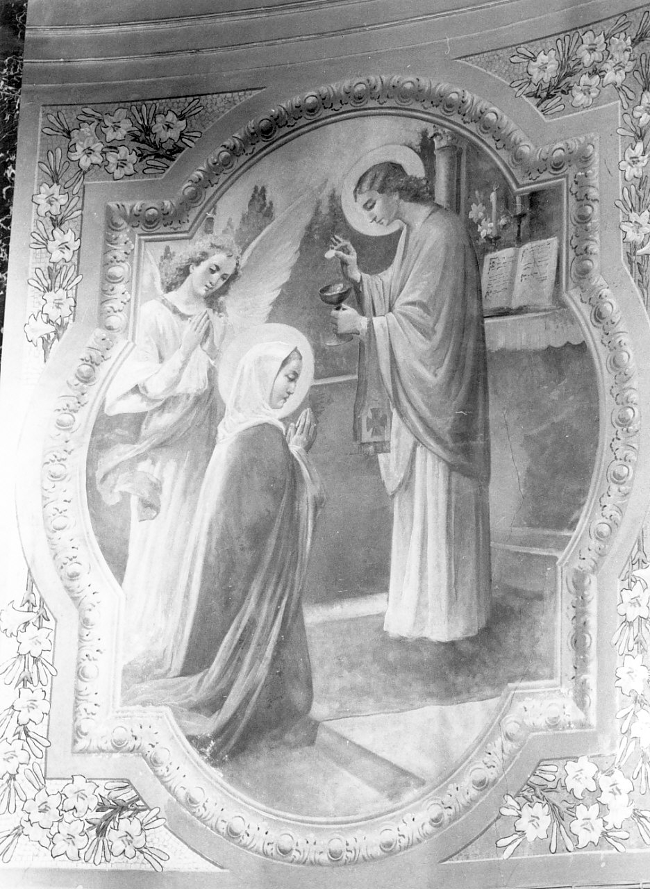 comunione della Vergine (dipinto, elemento d'insieme) di Grillo Domenico (fine sec. XIX)
