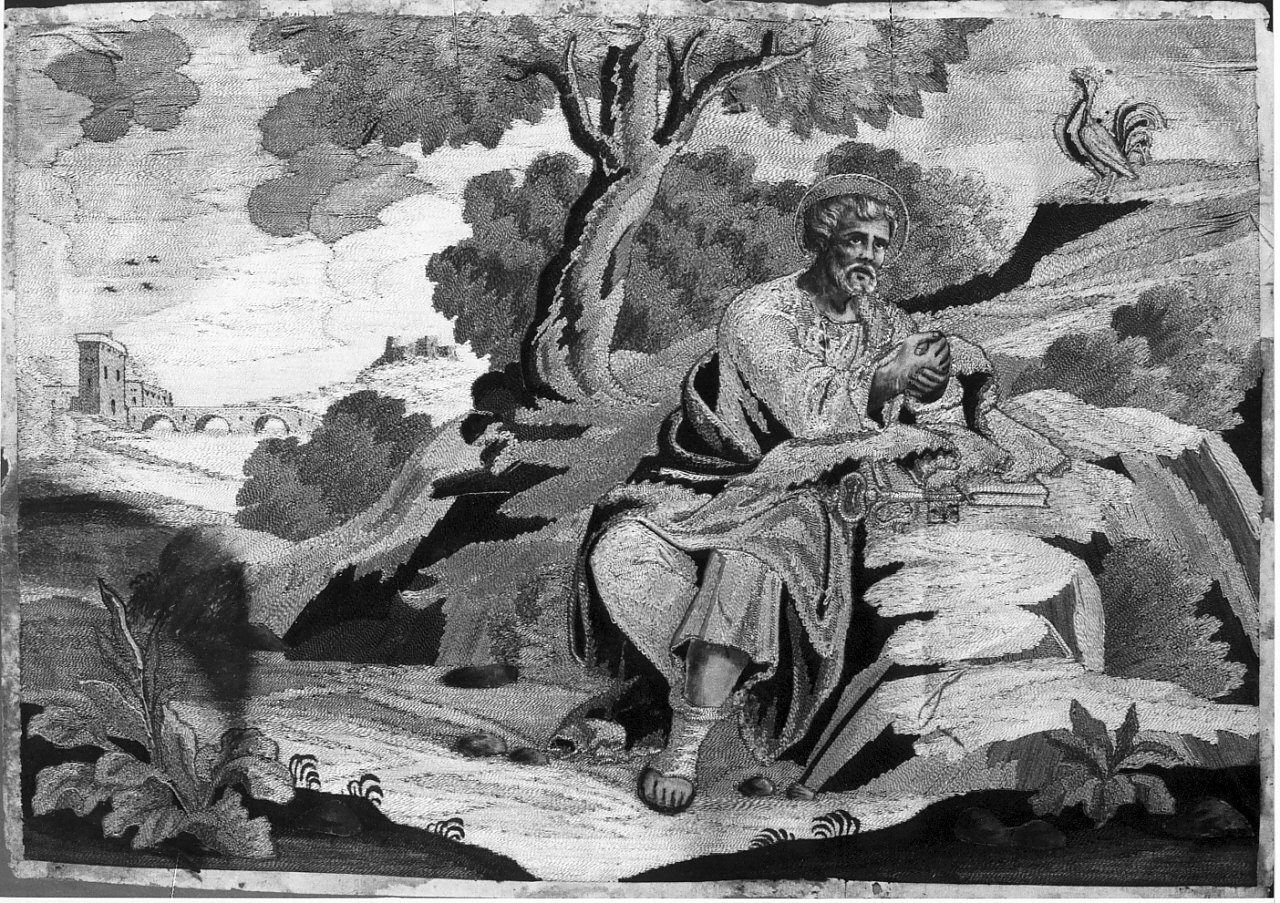 San Pietro con il gallo (dipinto, opera isolata) - manifattura catanzarese (sec. XVIII)