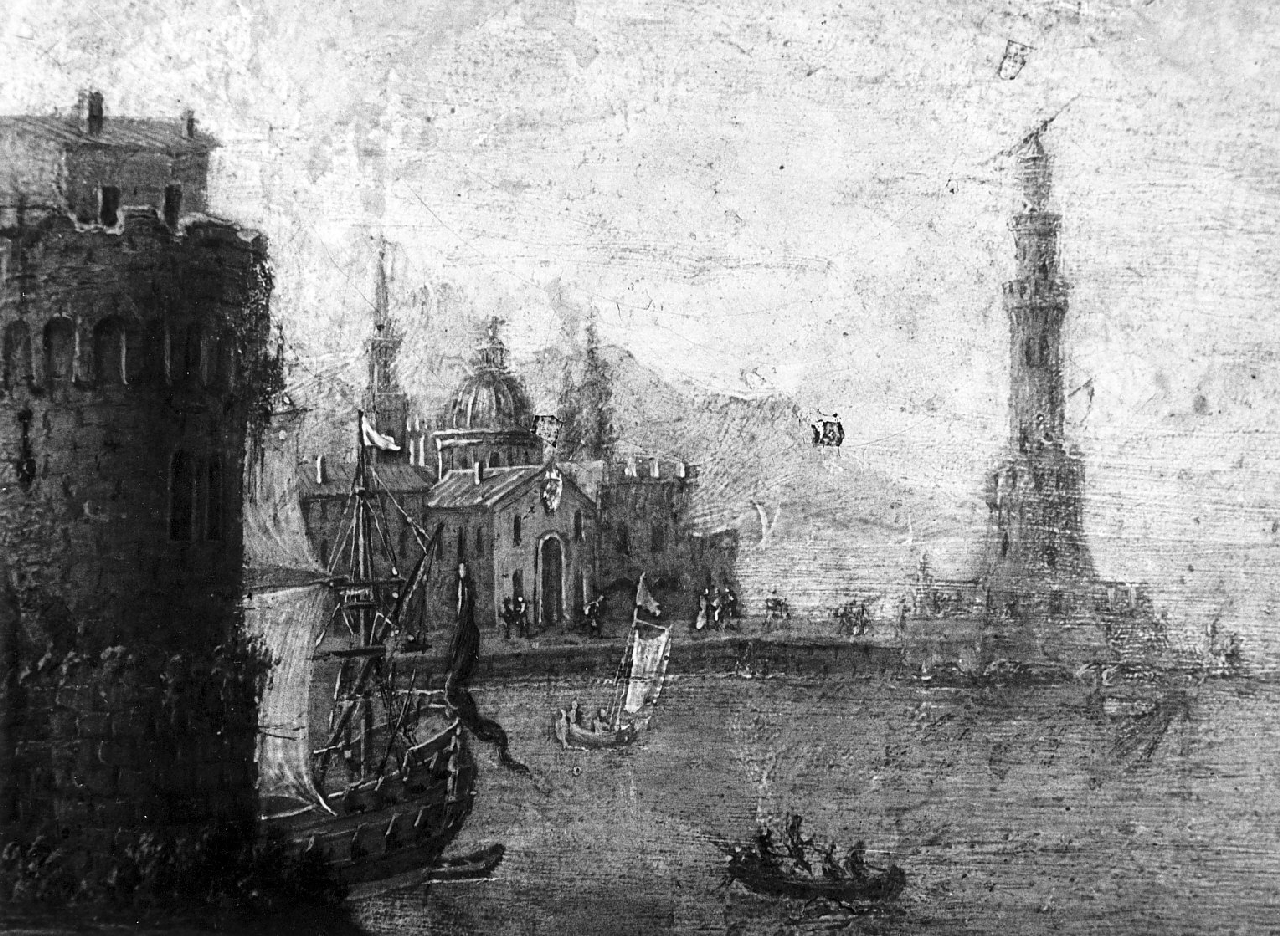 paesaggio marino (dipinto, opera isolata) - ambito Italia meridionale (sec. XVIII)