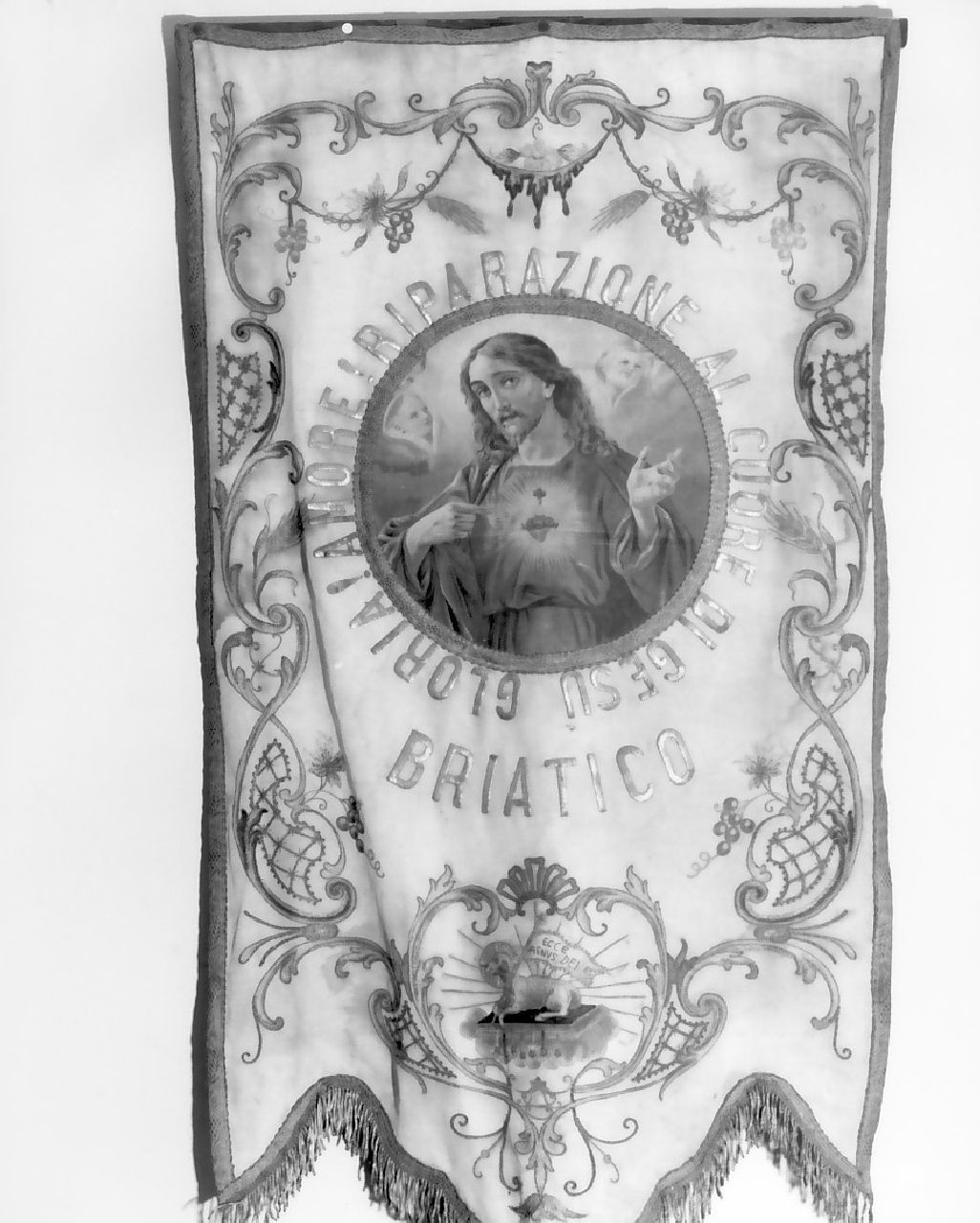 stendardo, opera isolata - manifattura calabrese (seconda metà sec. XIX)