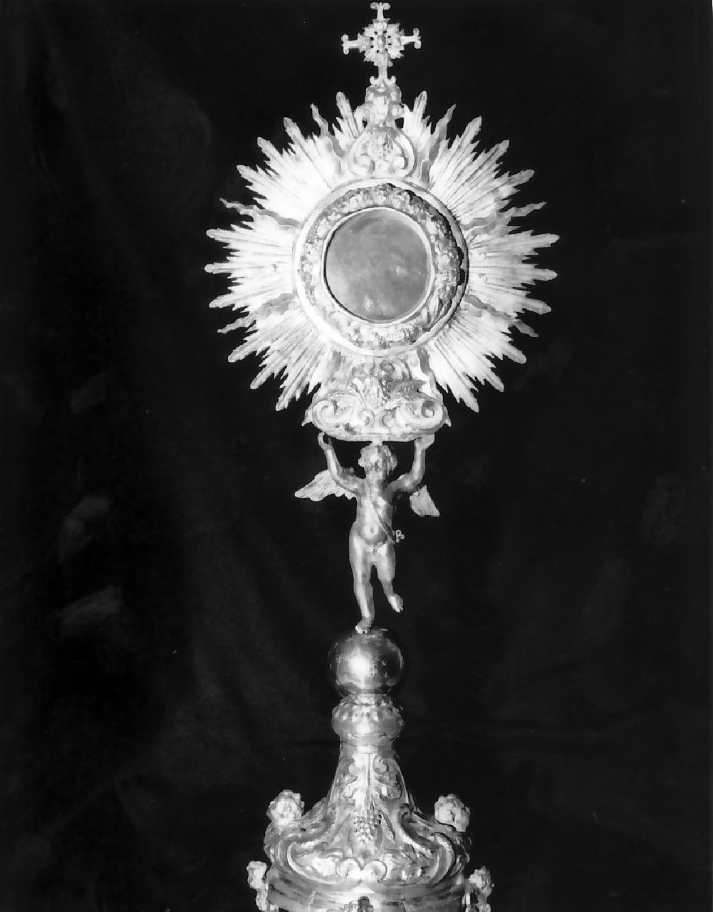 ostensorio - a raggiera, opera isolata - bottega Italia meridionale (sec. XVIII)