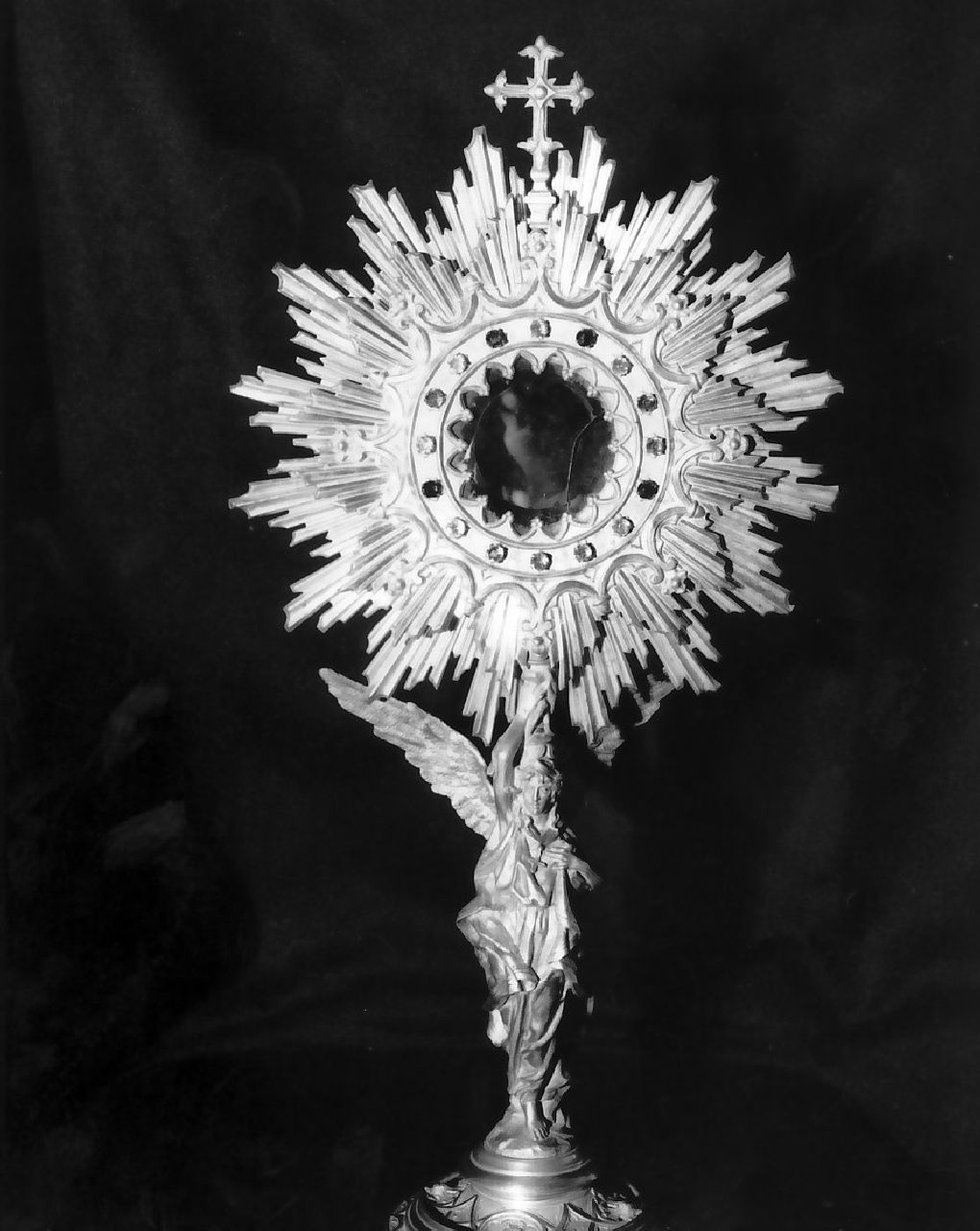 ostensorio - a raggiera, opera isolata - bottega Italia meridionale (sec. XIX)