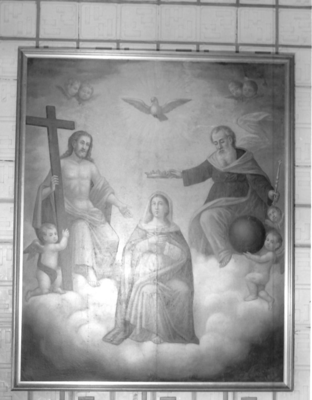 incoronazione di Maria Vergine (dipinto, opera isolata) di Minichini Michele (sec. XIX)