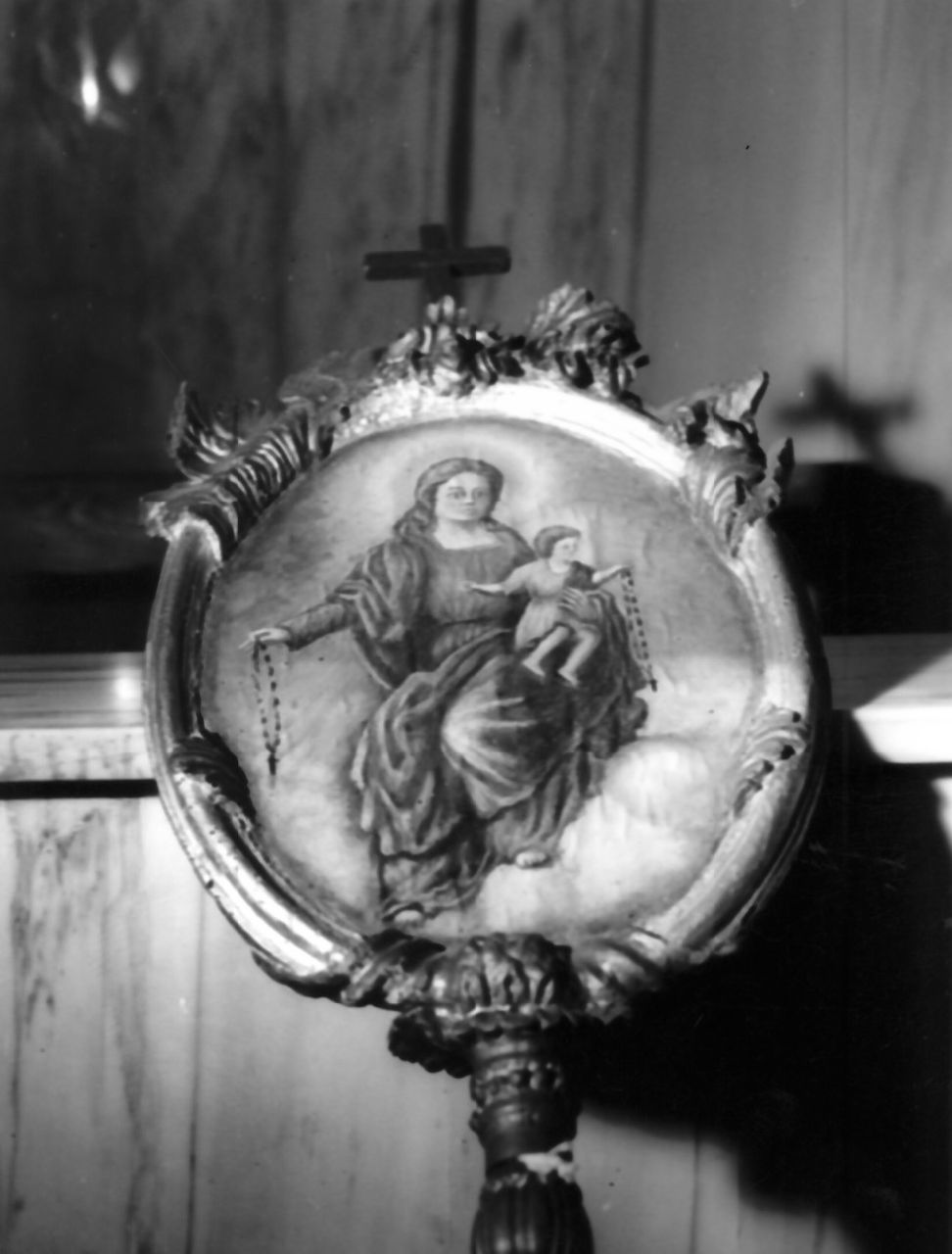 Madonna del Rosario (asta di insegna processionale) - bottega calabrese (prima metà sec. XIX)