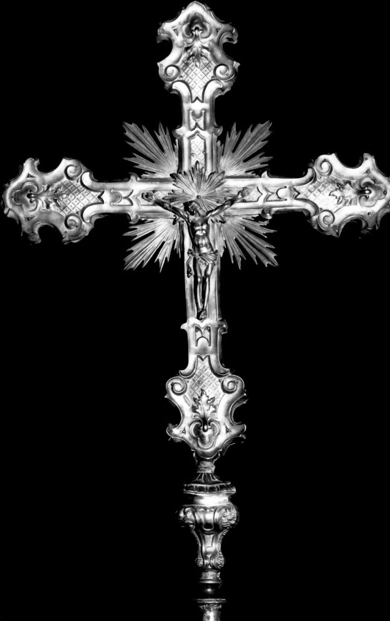 croce processionale, opera isolata - bottega Italia meridionale (sec. XIX)