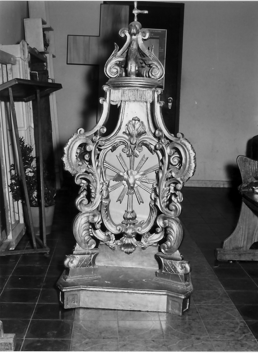 tronetto per esposizione eucaristica, opera isolata - bottega calabrese (sec. XVIII)