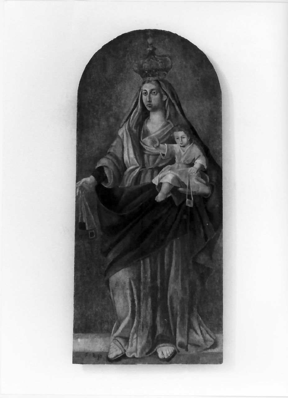 Madonna del Carmelo (dipinto, opera isolata) di Ruffo F (sec. XIX)