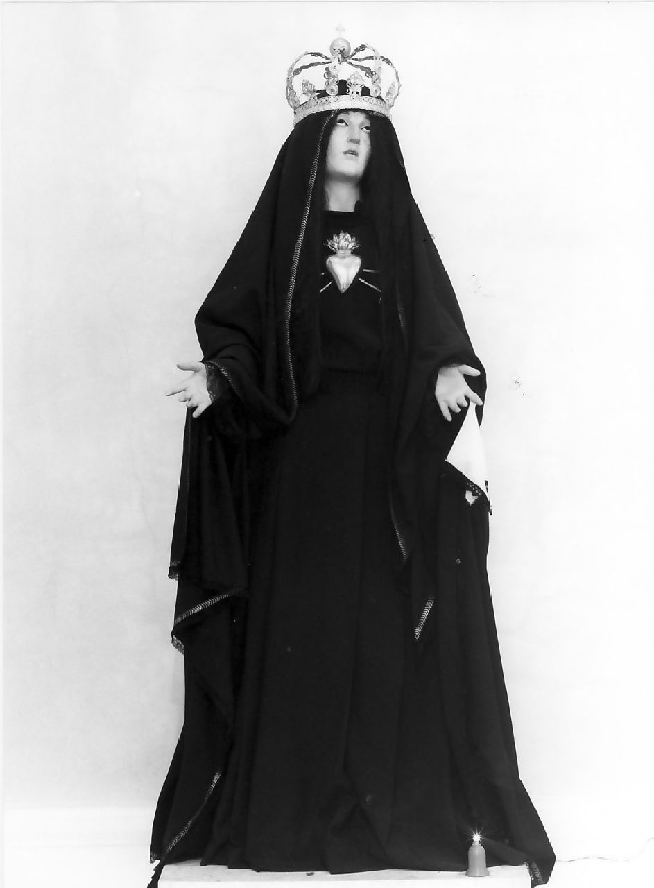 Madonna Addolorata (statua processionale, opera isolata) - bottega Italia meridionale (fine sec. XVIII)