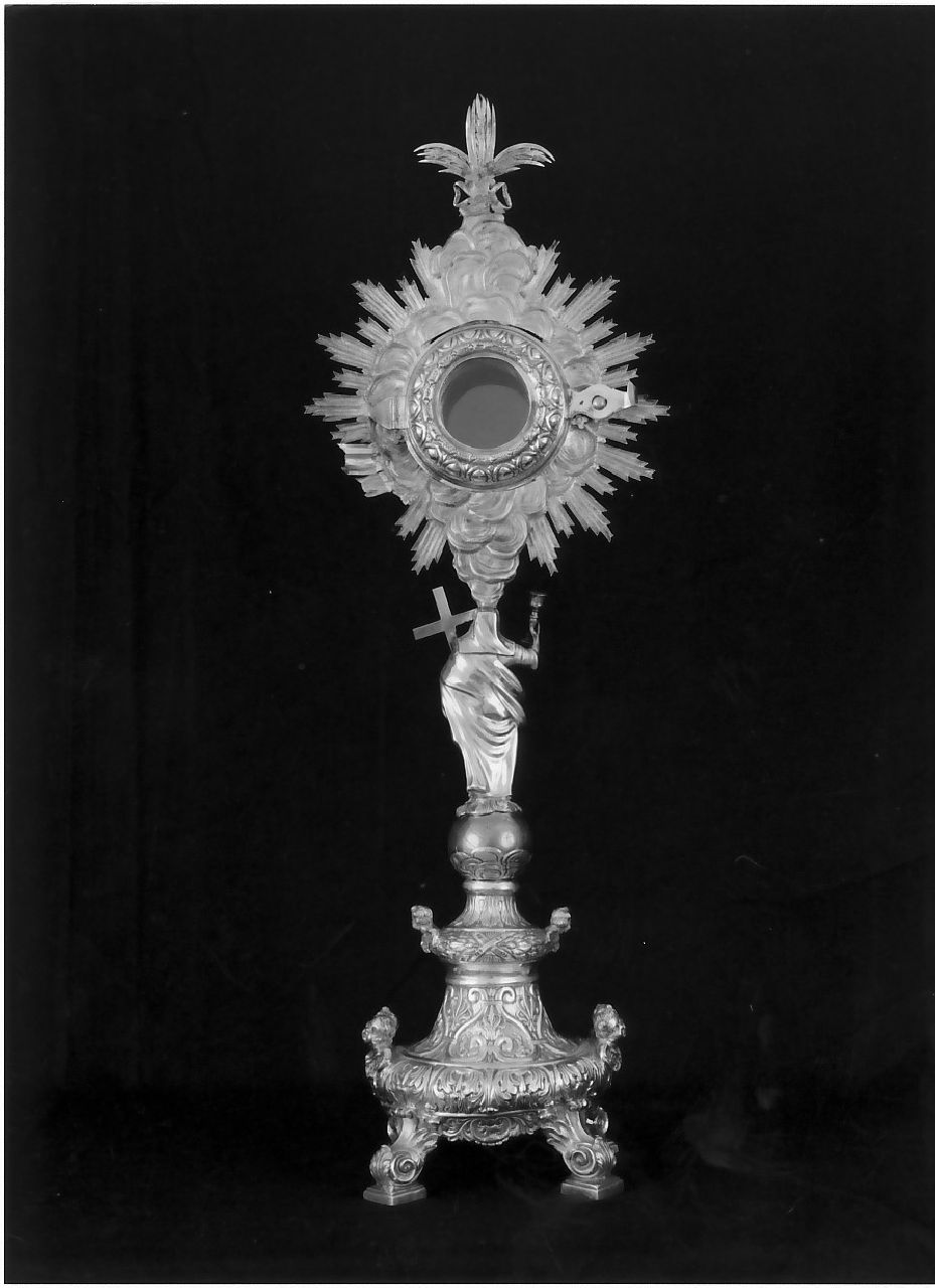 ostensorio - a raggiera, opera isolata - bottega Italia meridionale (sec. XIX)