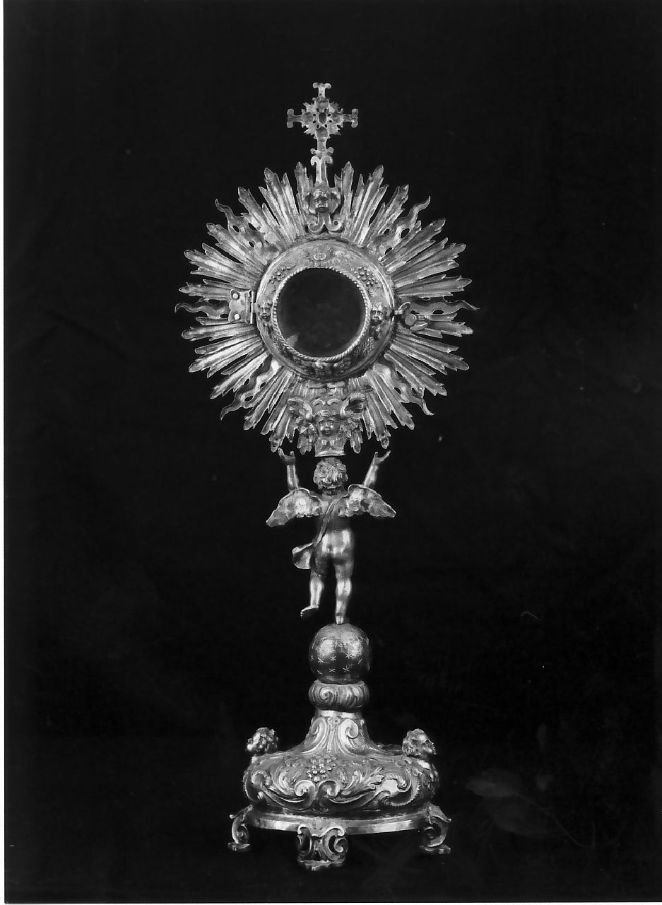ostensorio - a raggiera, opera isolata - bottega Italia meridionale (sec. XVIII)
