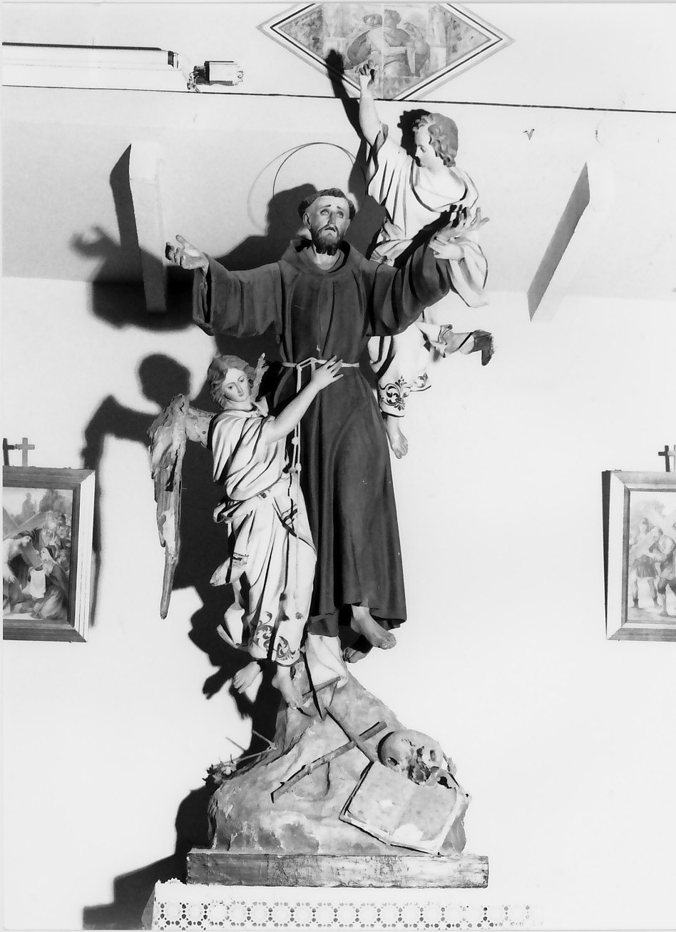 San Francesco d'Assisi (gruppo scultoreo, opera isolata) - bottega Italia meridionale (sec. XIX)