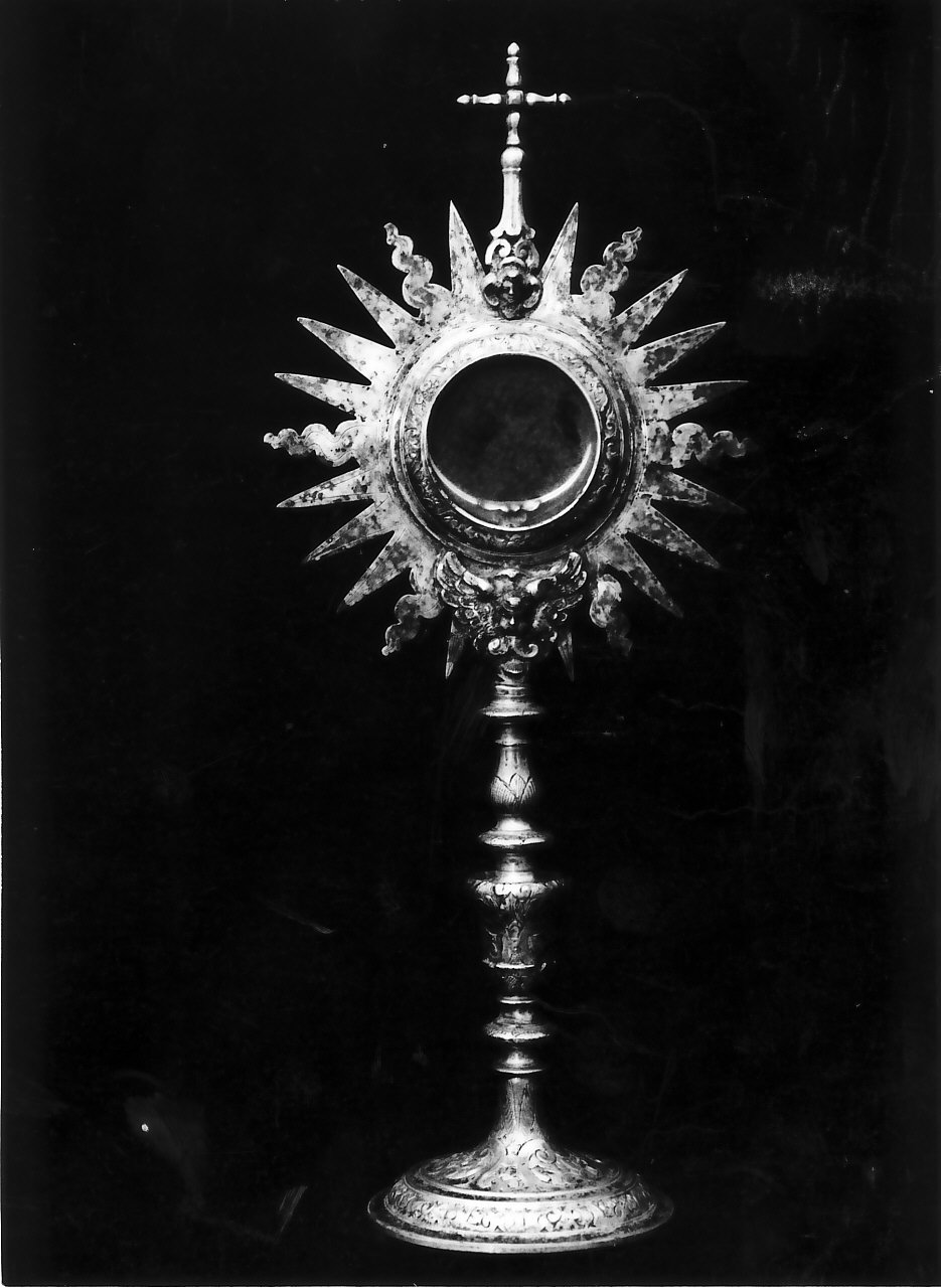 ostensorio - a raggiera, opera isolata - bottega Italia meridionale (fine/inizio secc. XVIII/ XIX)