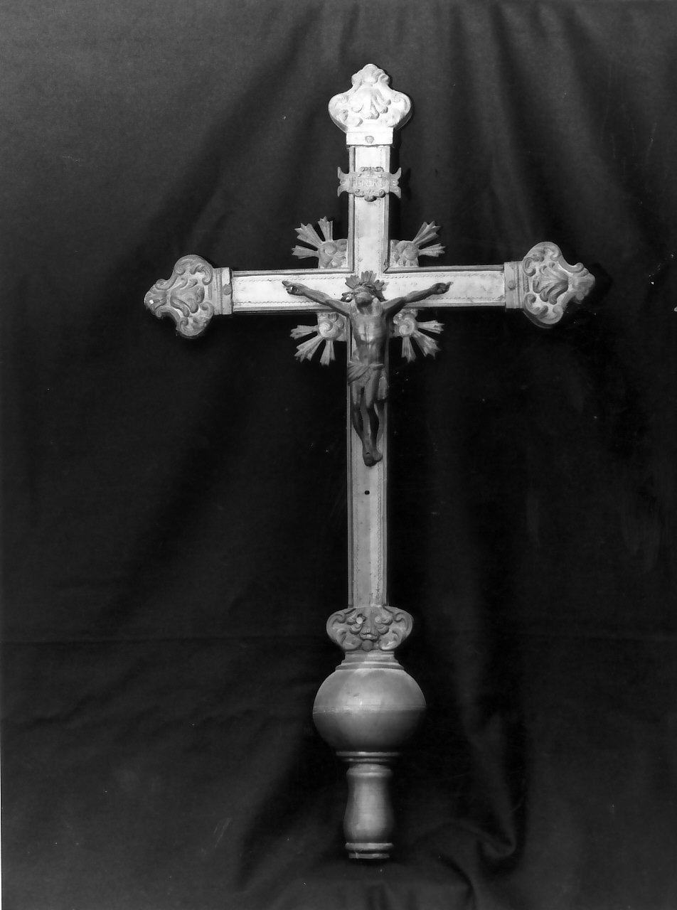 croce processionale, opera isolata - bottega Italia meridionale (sec. XIX)
