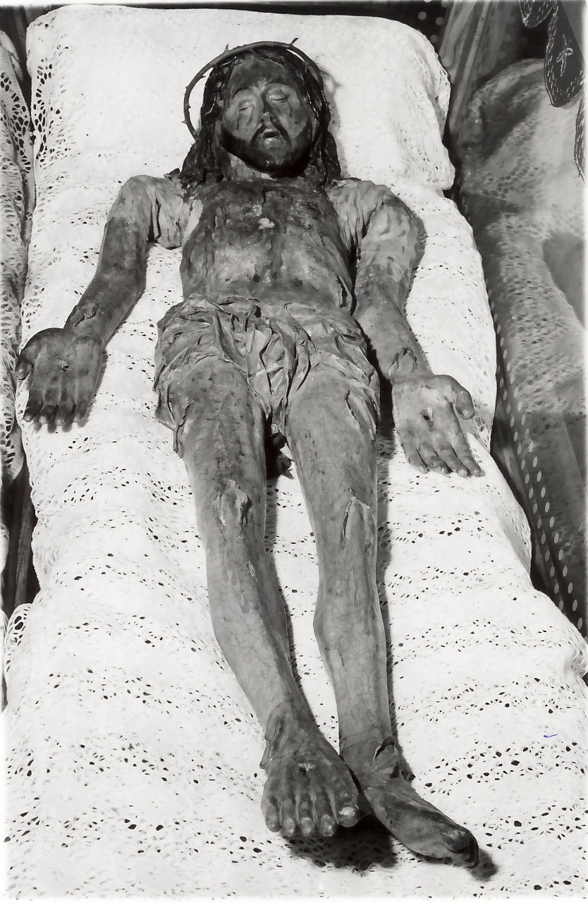 Cristo morto (statua, opera isolata) - bottega calabrese (sec. XIX)
