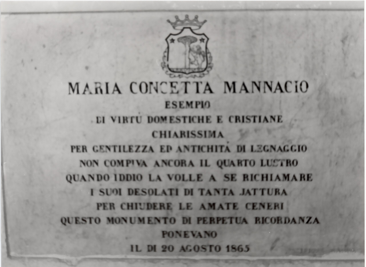 lapide, opera isolata - bottega calabrese (sec. XIX)