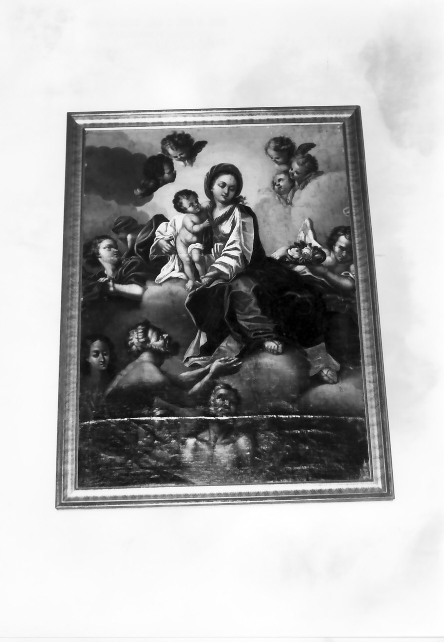 Madonna con Bambino e altri personaggi (dipinto) - ambito calabrese (sec. XVIII)