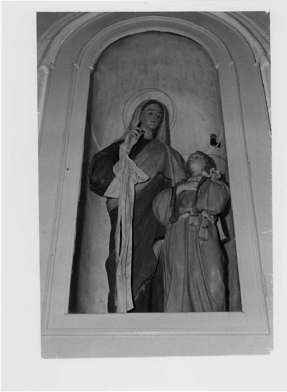 Maria Vergine bambina e Sant'Anna (statua, opera isolata) - bottega Italia meridionale (primo quarto sec. XX)