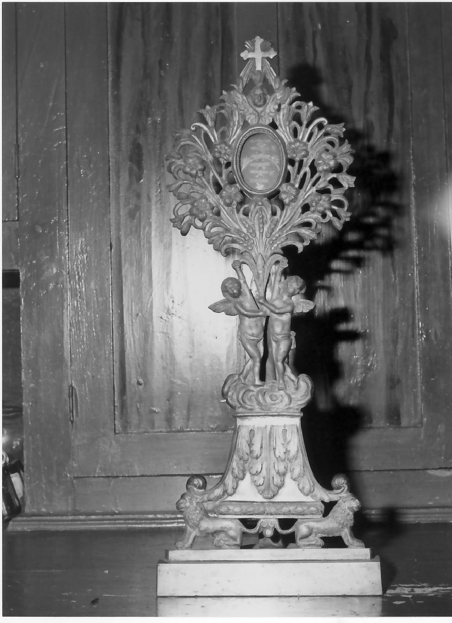 reliquiario fitomorfo, opera isolata - bottega Italia meridionale (prima metà sec. XIX)