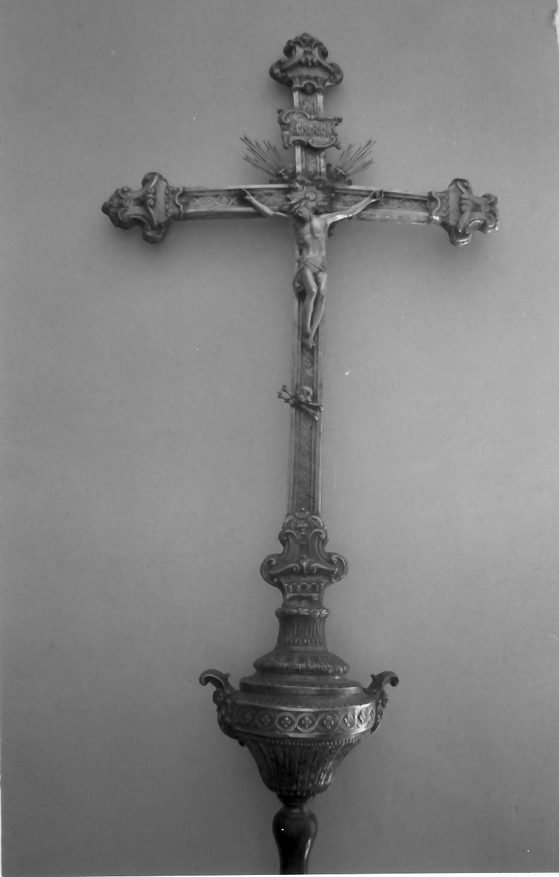 croce processionale, opera isolata - bottega Italia meridionale (sec. XIX)