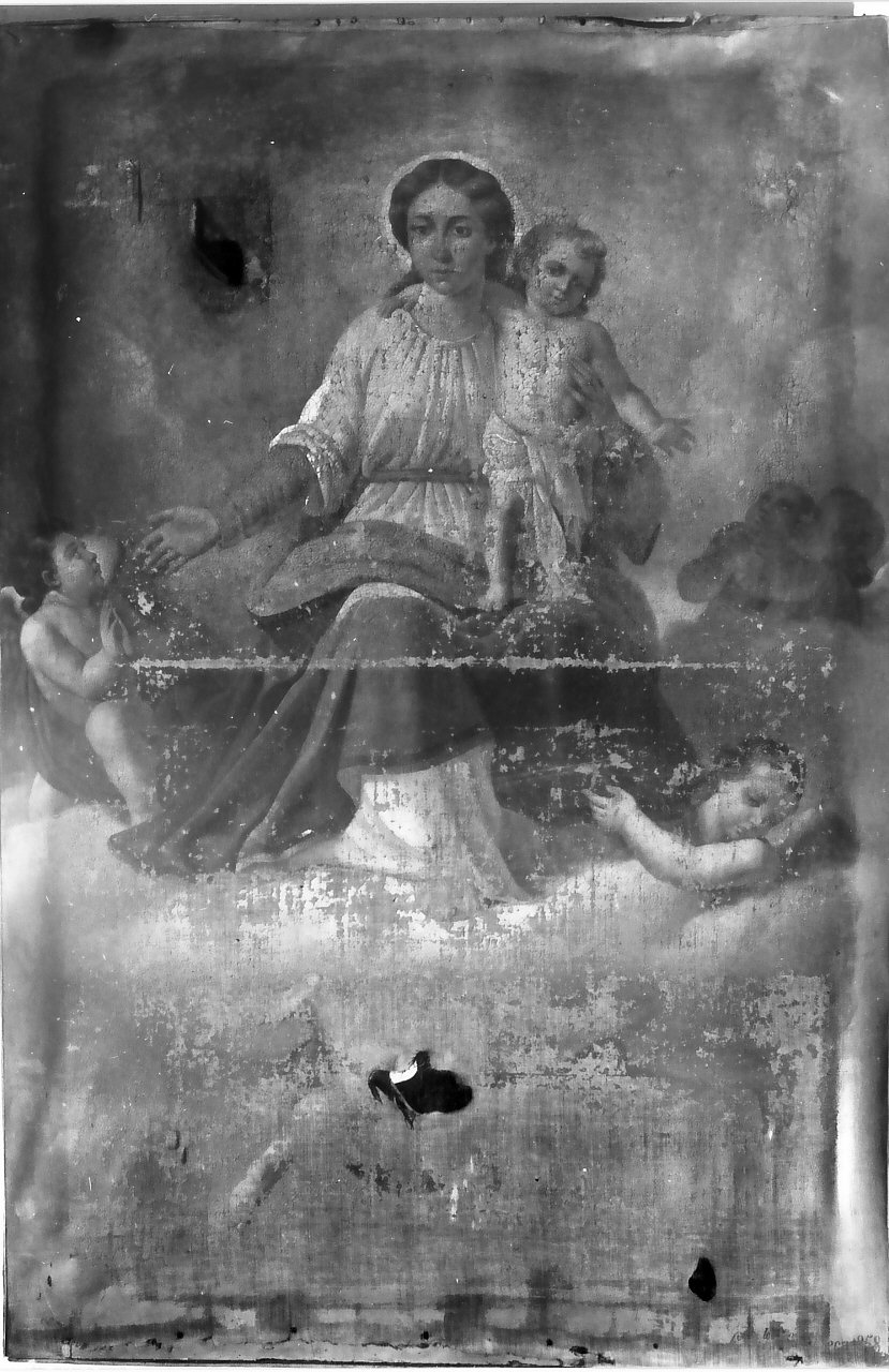 Madonna con Bambino e angeli (dipinto, opera isolata) - ambito Italia meridionale (sec. XIX)