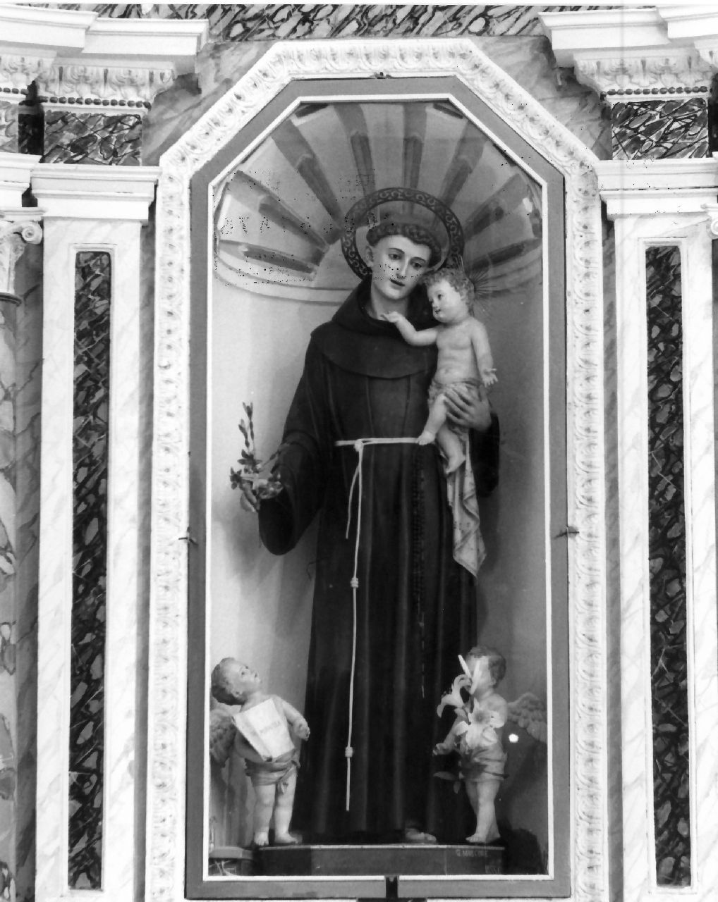 Sant'Antonio da Padova (statua) di Malecore Giuseppe (sec. XX)