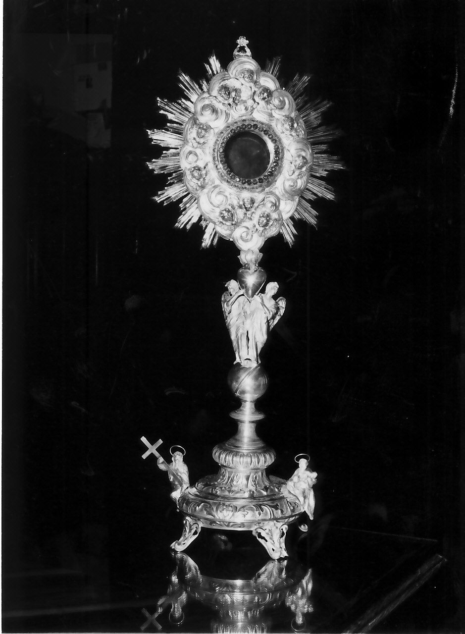 ostensorio - a raggiera, opera isolata - bottega Italia meridionale (sec. XX)