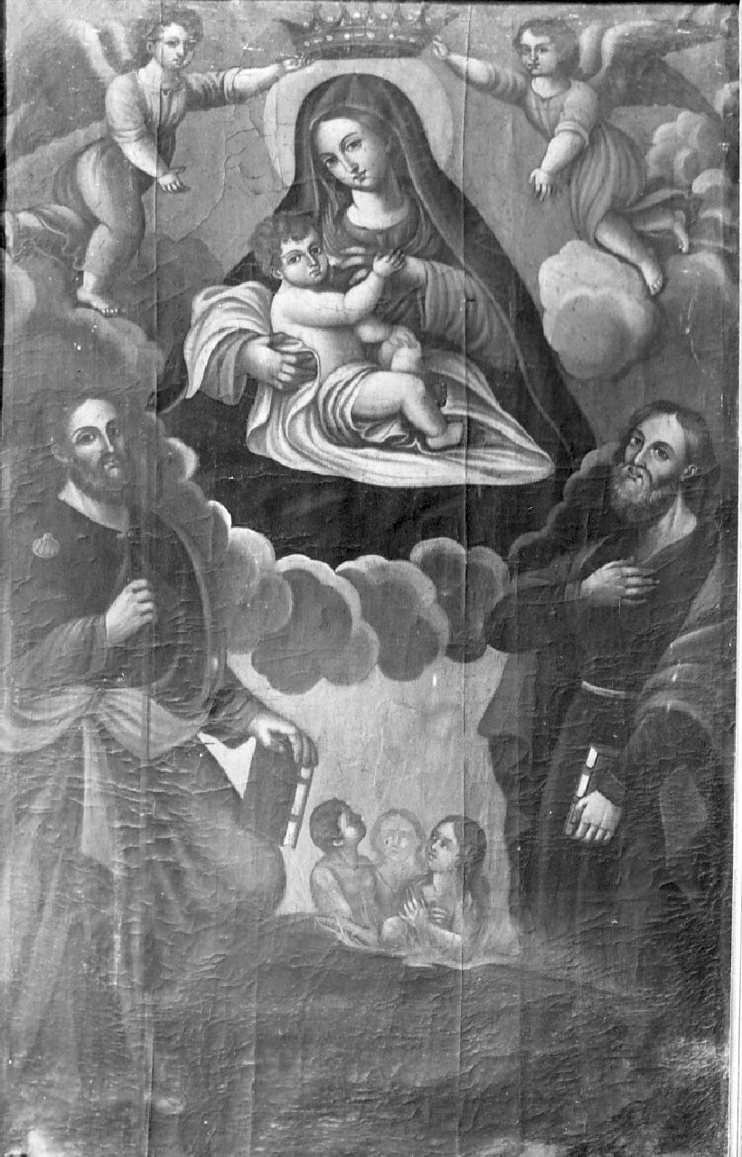 Madonna che intercede per le anime del purgatorio (dipinto, opera isolata) - ambito Italia meridionale (sec. XIX)