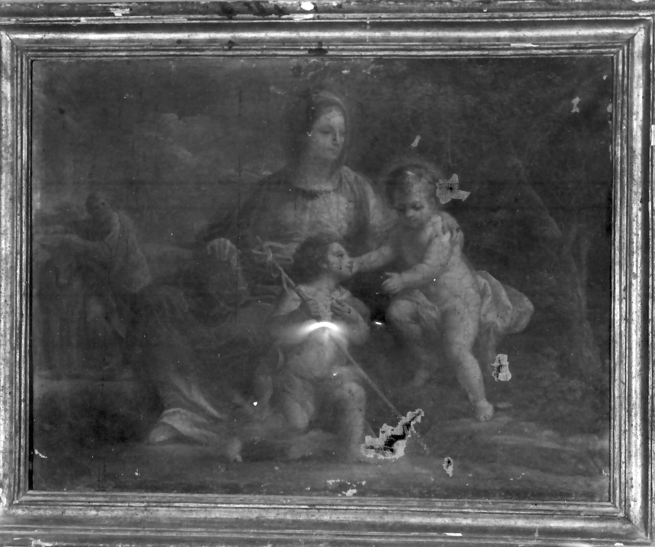 Madonna con Bambino e San Giovannino (dipinto, opera isolata) - ambito Italia meridionale (sec. XVIII)