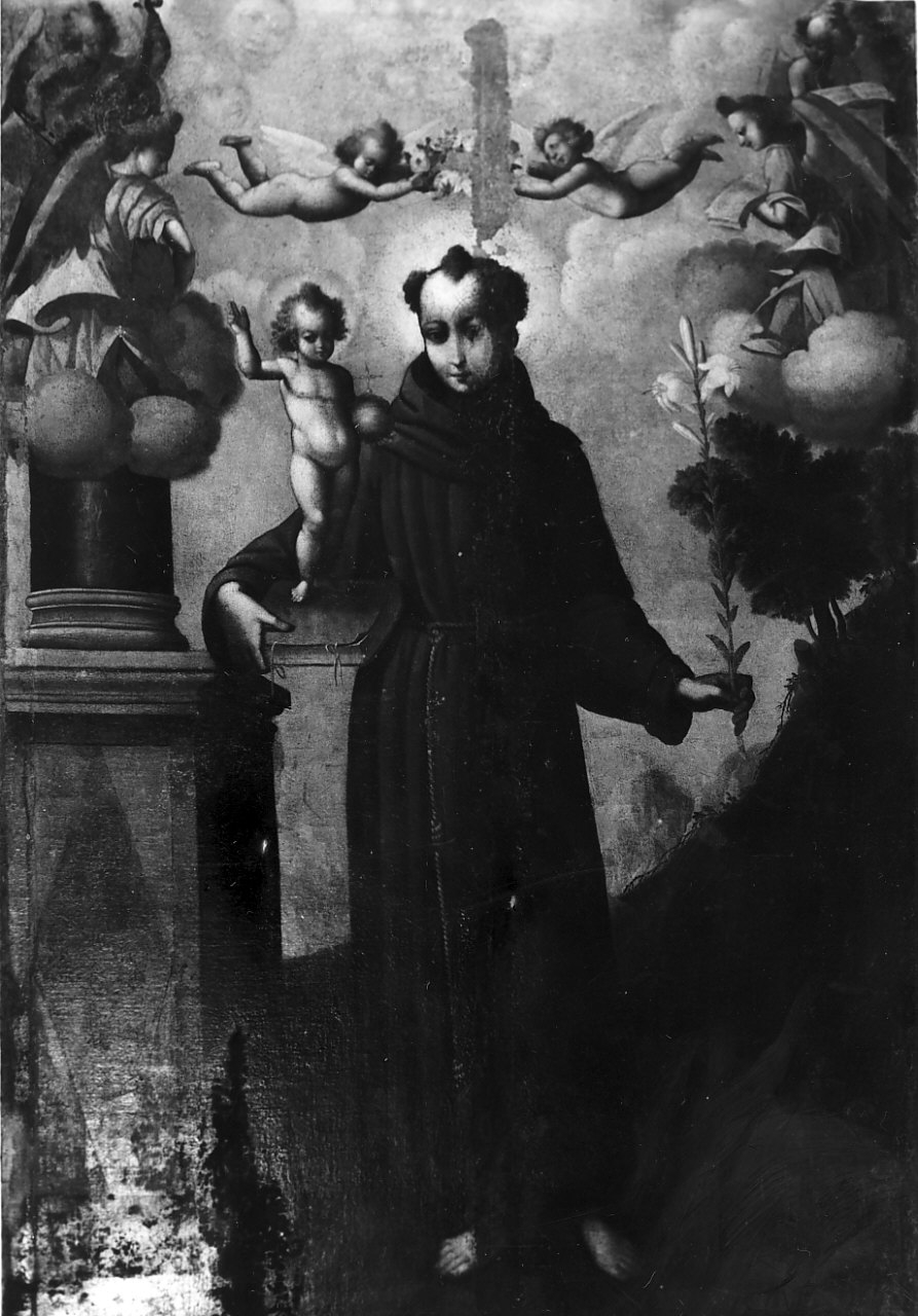 Sant'Antonio da Padova (dipinto, opera isolata) - ambito Italia meridionale (prima metà sec. XVII)