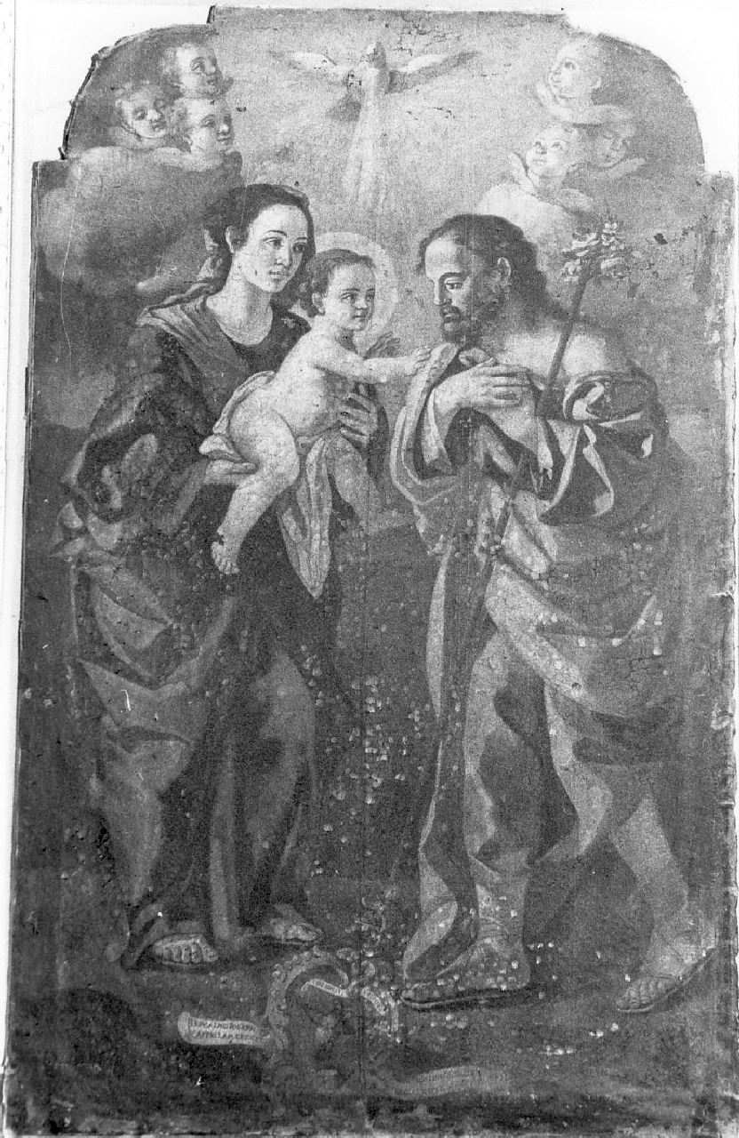 Sacra Famiglia (dipinto, opera isolata) di Giordano Francesco (sec. XVIII)
