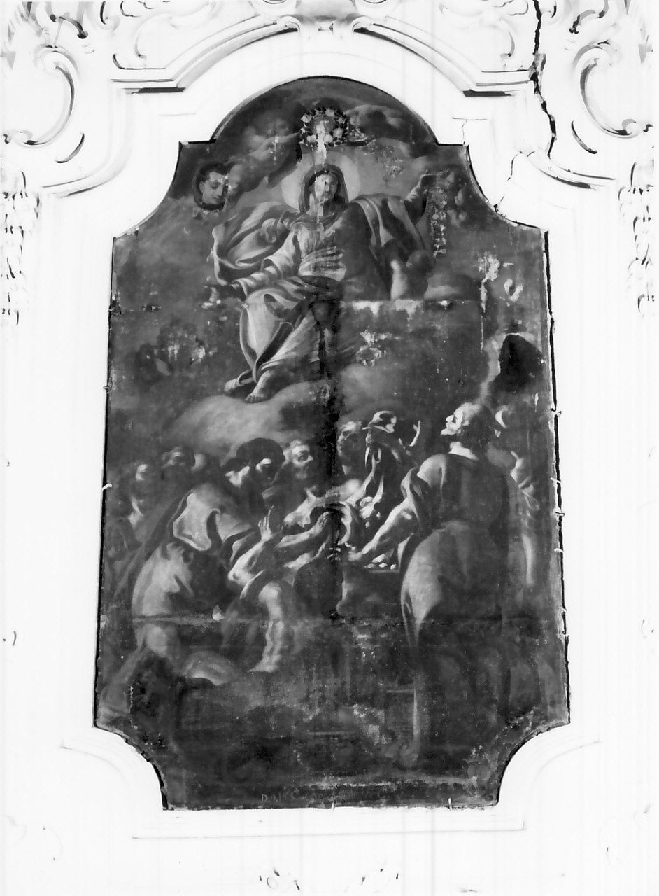 incoronazione di Maria Vergine (dipinto, opera isolata) di Solimena Francesco (maniera) (sec. XVIII)
