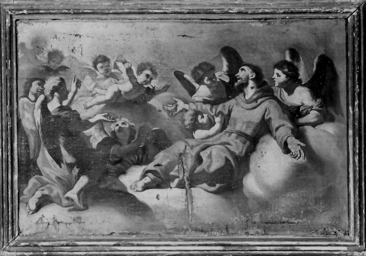 morte di San Francesco d'Assisi (dipinto, opera isolata) - ambito Italia meridionale (sec. XVIII)