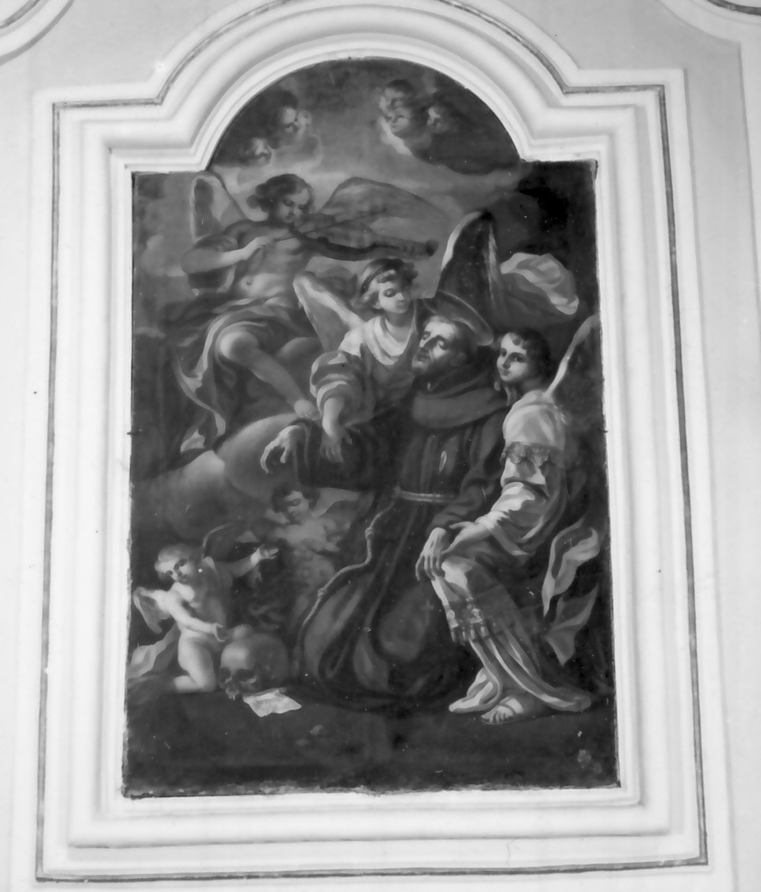 morte di San Francesco d'Assisi (dipinto, elemento d'insieme) di Santanna Cristoforo (sec. XVIII)
