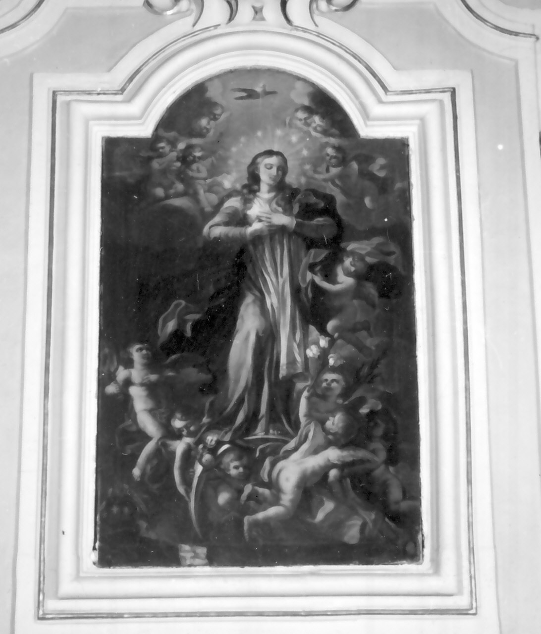 Immacolata Concezione (dipinto, elemento d'insieme) di Santanna Cristoforo (sec. XVIII)