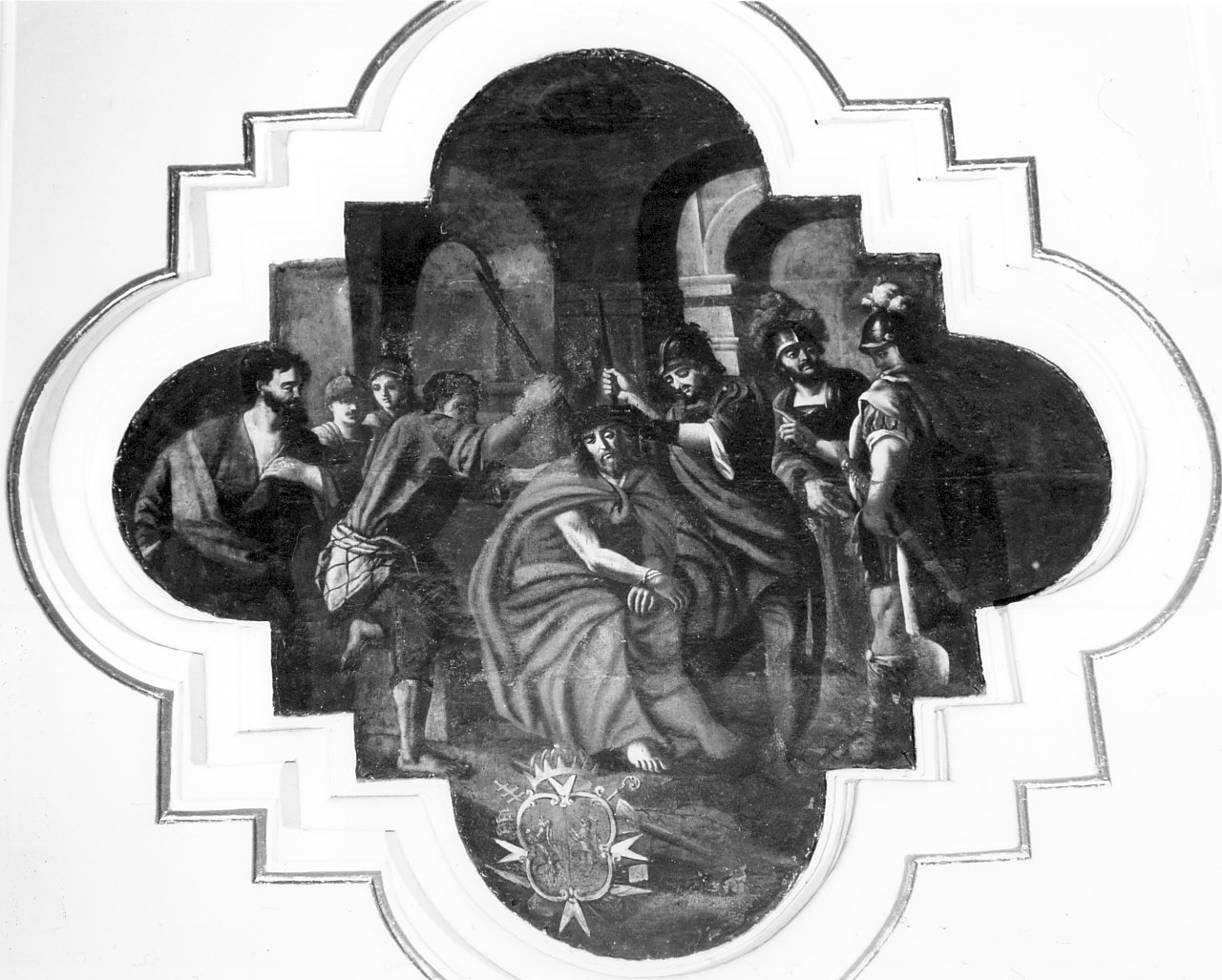 Cristo deriso (dipinto, elemento d'insieme) di Giordano Francesco (sec. XVIII)