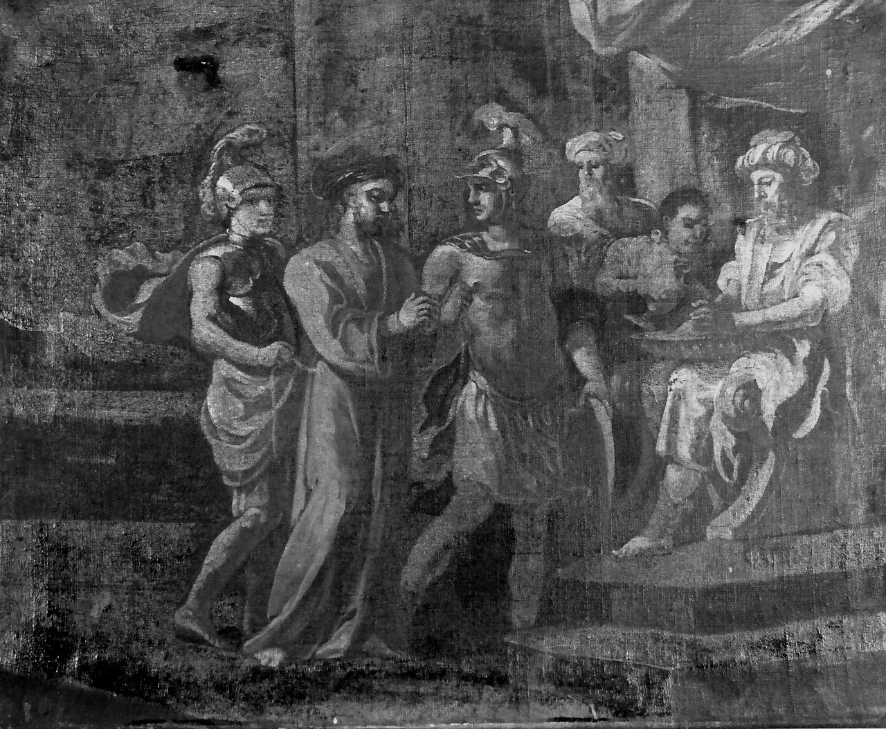 stazione I: Gesù condannato a morte (dipinto, elemento d'insieme) di Santanna Cristoforo (seconda metà sec. XVIII)