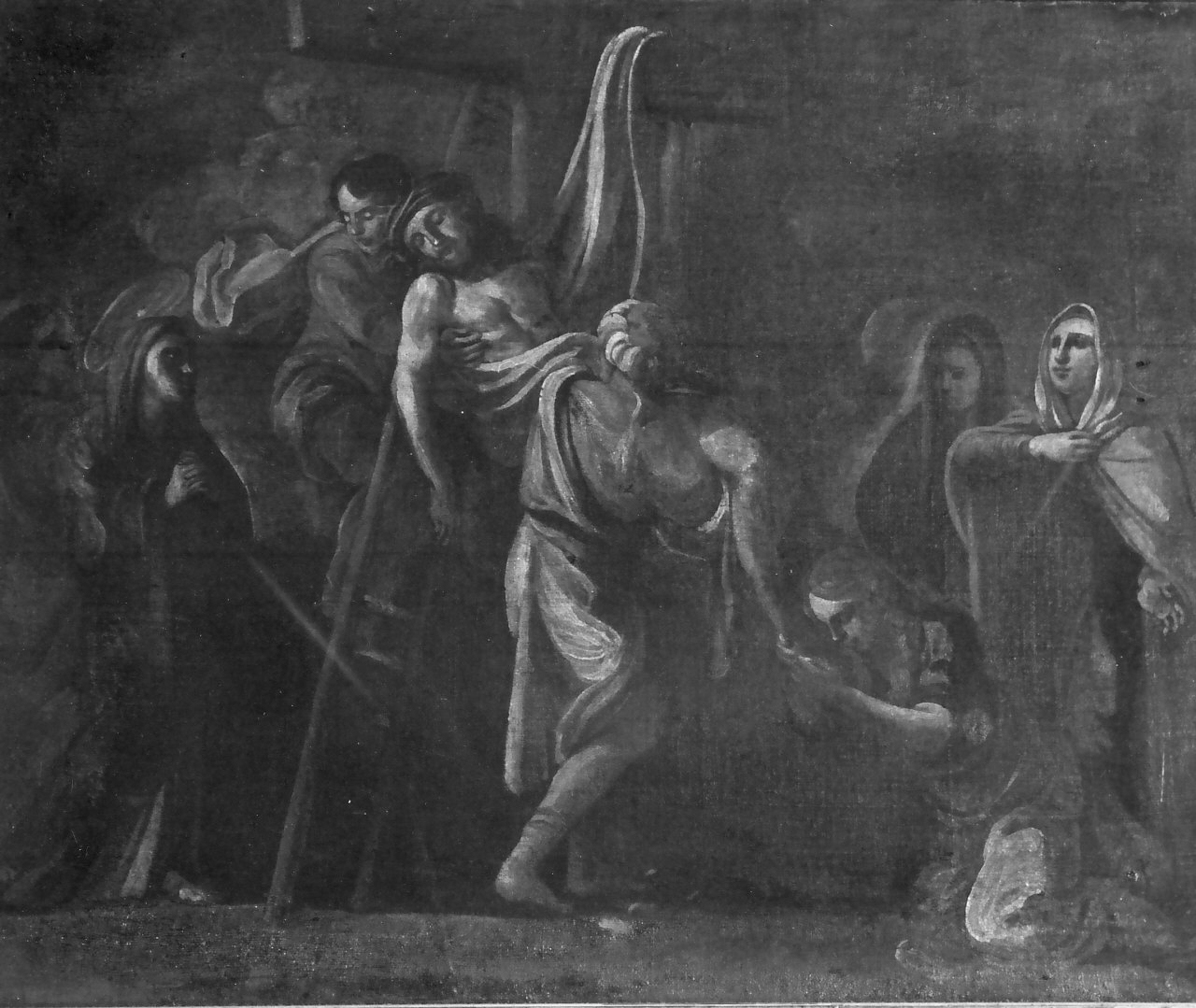 stazione XIII: Gesù deposto dalla croce (dipinto, elemento d'insieme) di Santanna Cristoforo (seconda metà sec. XVIII)