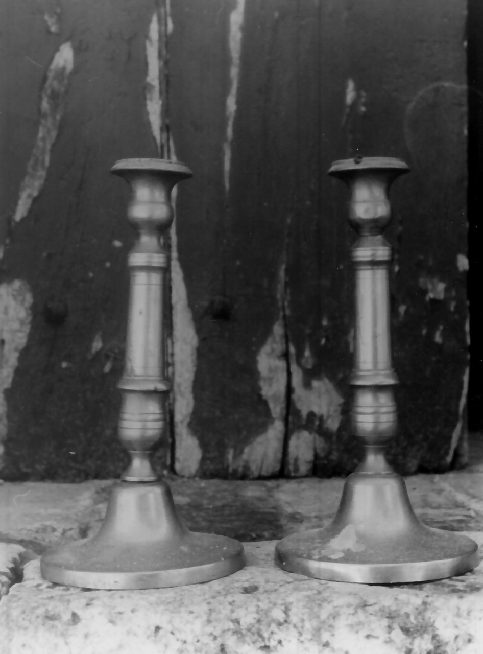 candeliere d'altare, serie - bottega calabrese (sec. XIX)