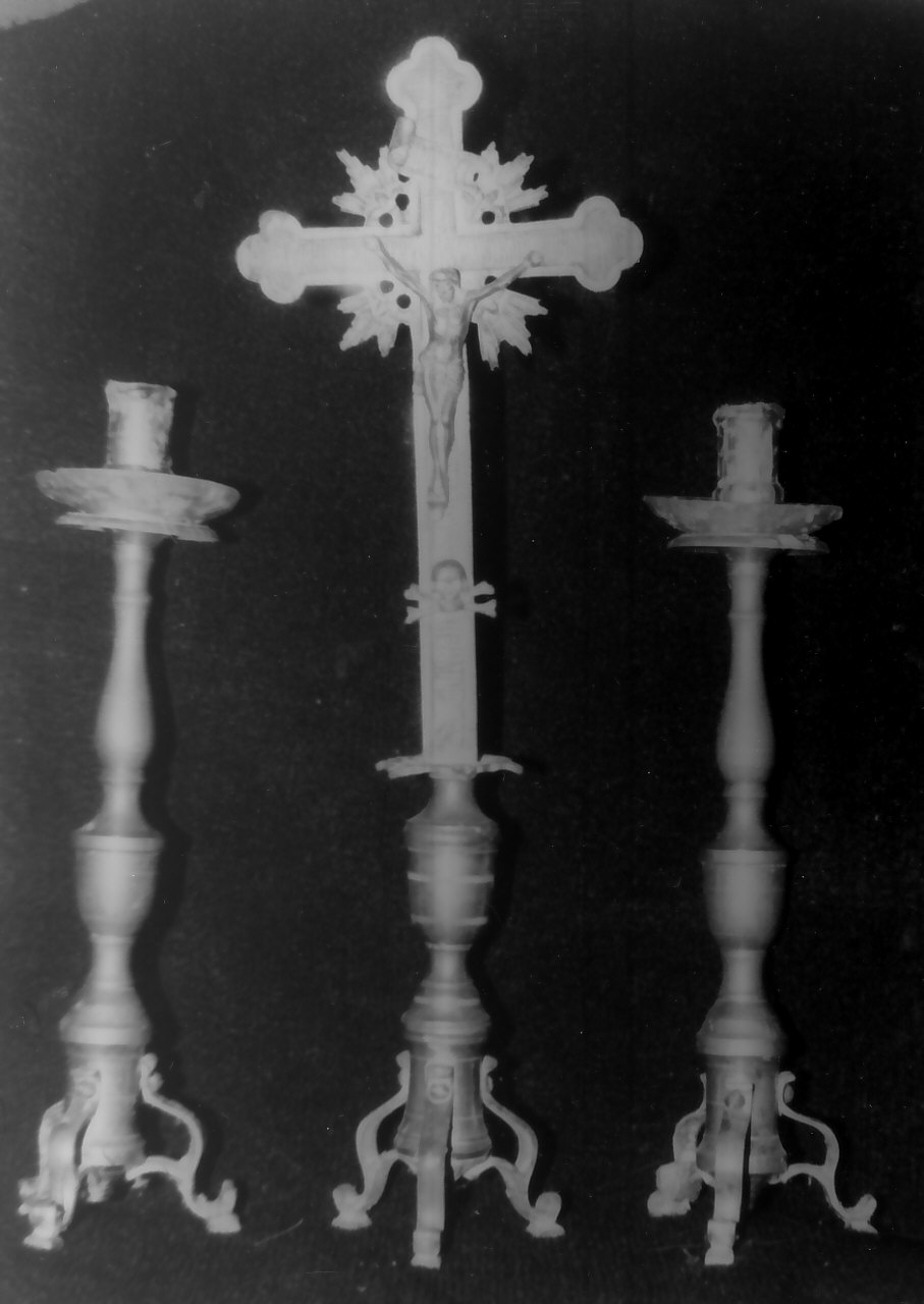 croce d'altare, opera isolata - bottega Italia meridionale (sec. XIX)