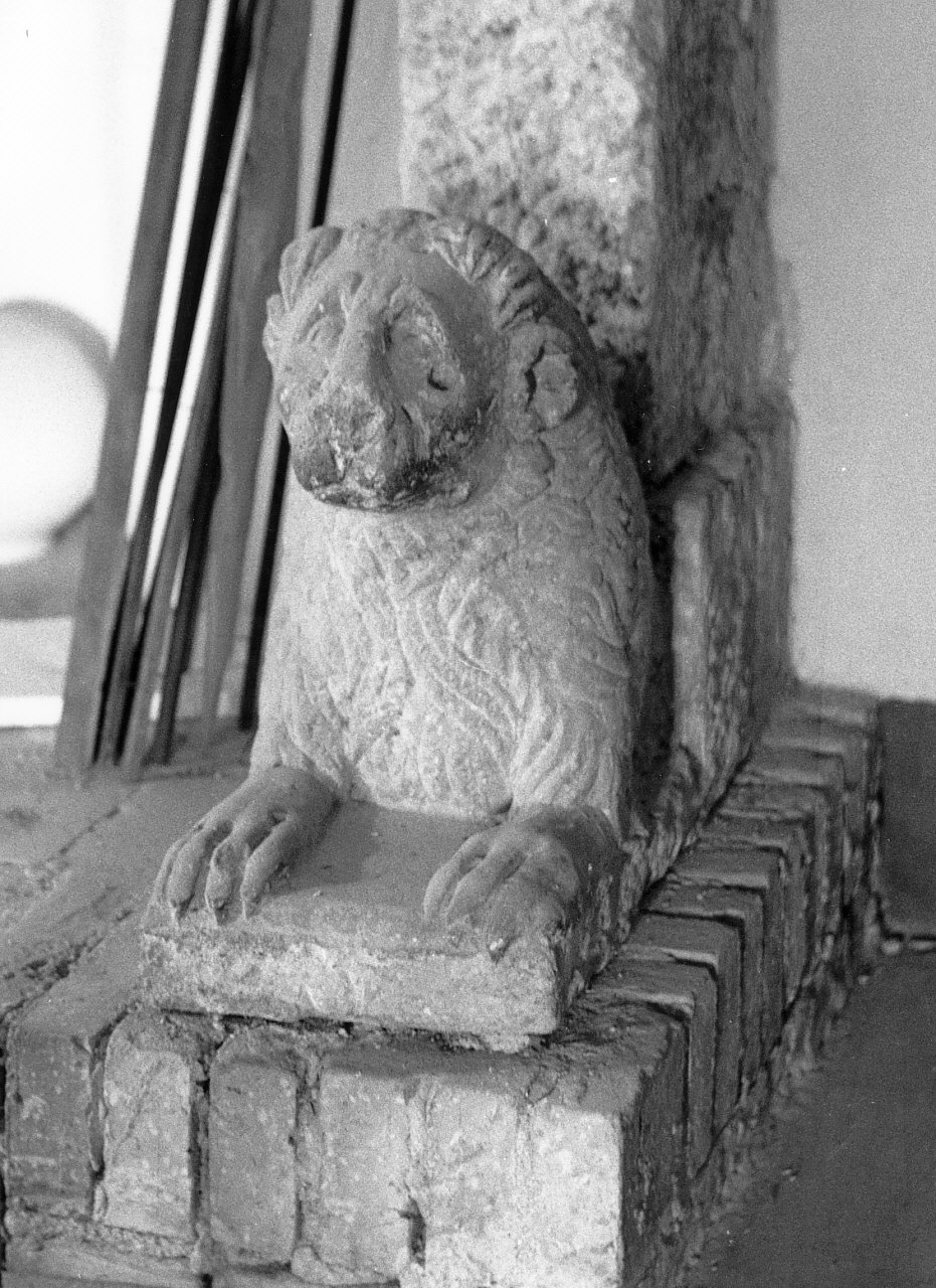 leone (decorazione plastica, opera isolata) - bottega Italia meridionale (fine/inizio secc. XV/ XVI)
