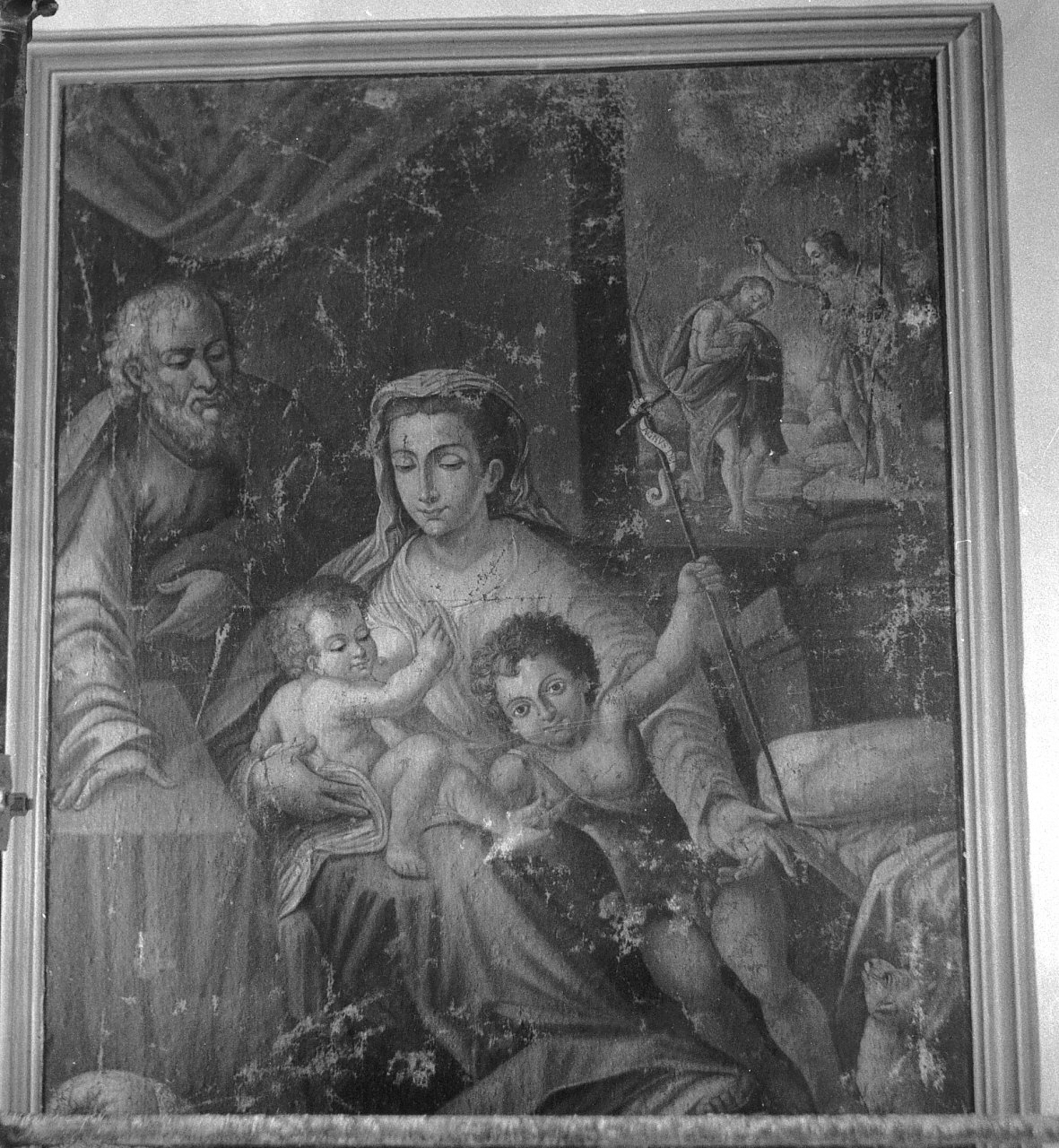 Sacra Famiglia con San Giovannino (dipinto, opera isolata) - ambito calabrese (sec. XIX)