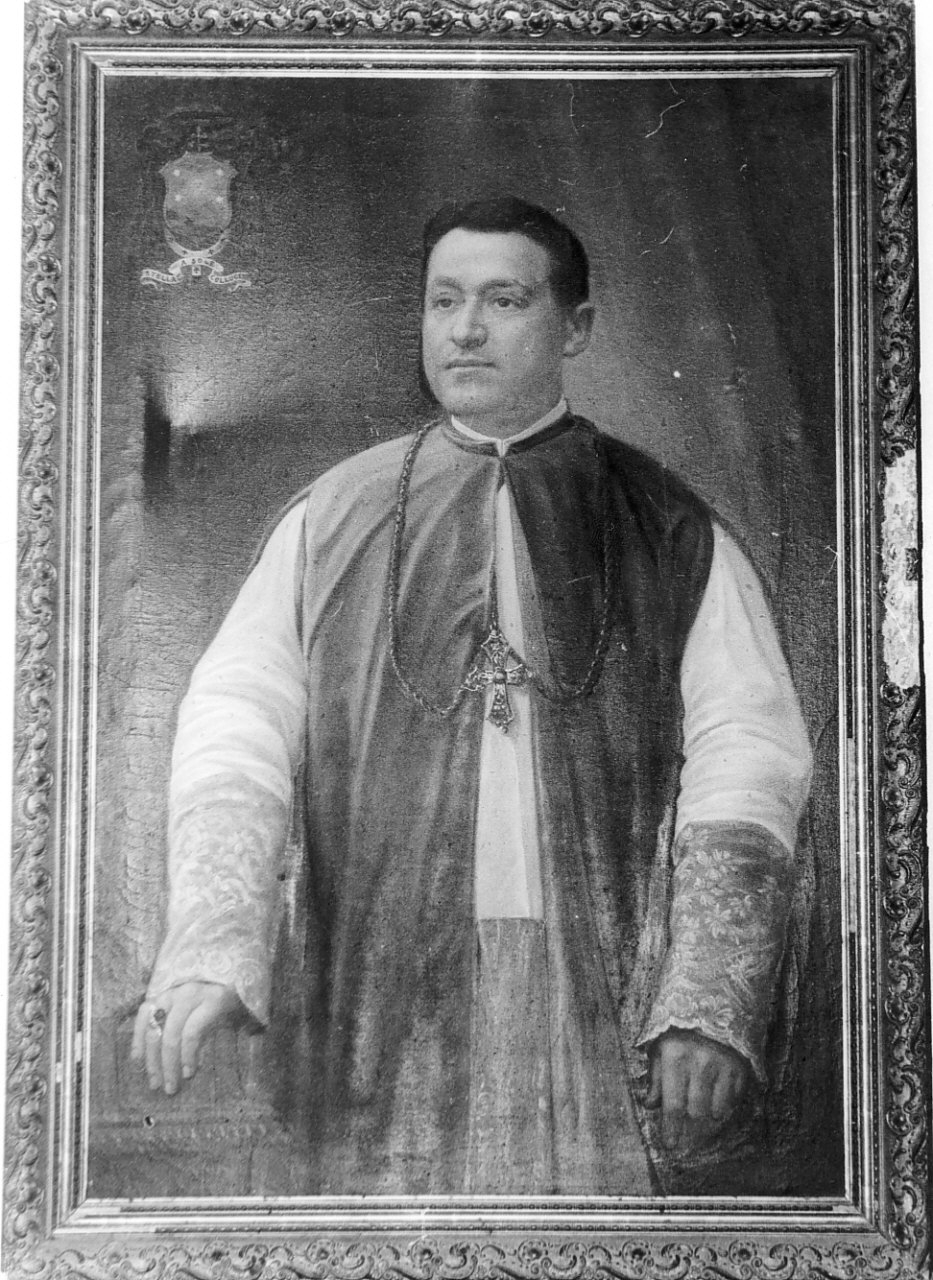 Monsignore Arcivescovo Pujia Carmelo, ritratto di ecclesiastico (dipinto, opera isolata) - ambito calabrese (inizio sec. XIX)