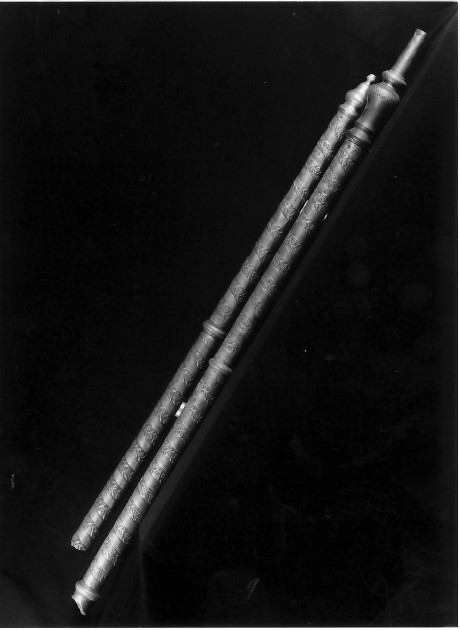 asta di croce processionale, frammento di Pane Gennaro (secondo quarto sec. XIX)