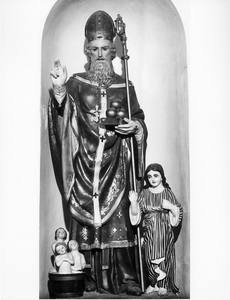 San Nicola di Bari (gruppo scultoreo) - bottega calabrese (sec. XX)