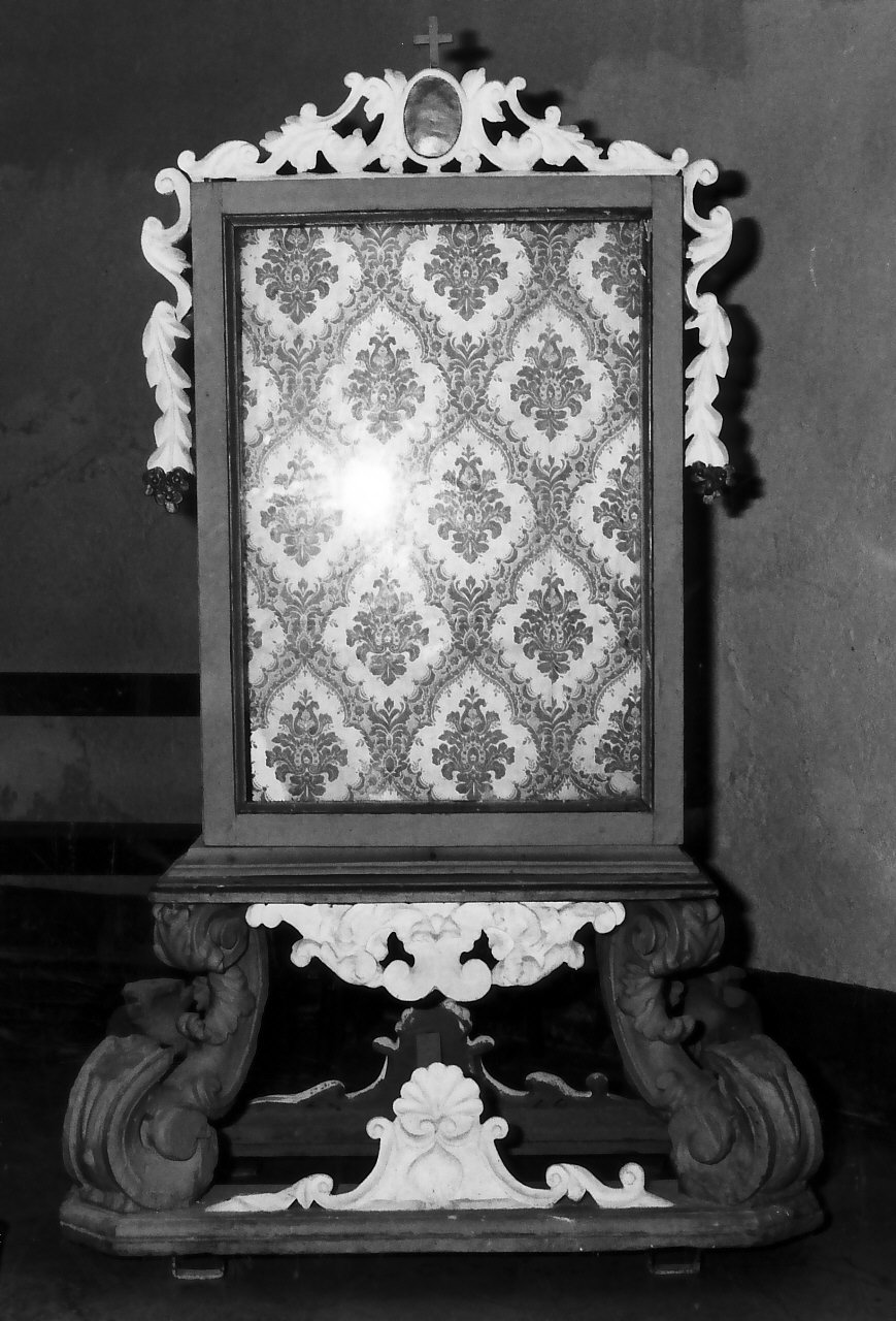 tronetto per esposizione eucaristica, opera isolata - bottega calabrese (sec. XIX)